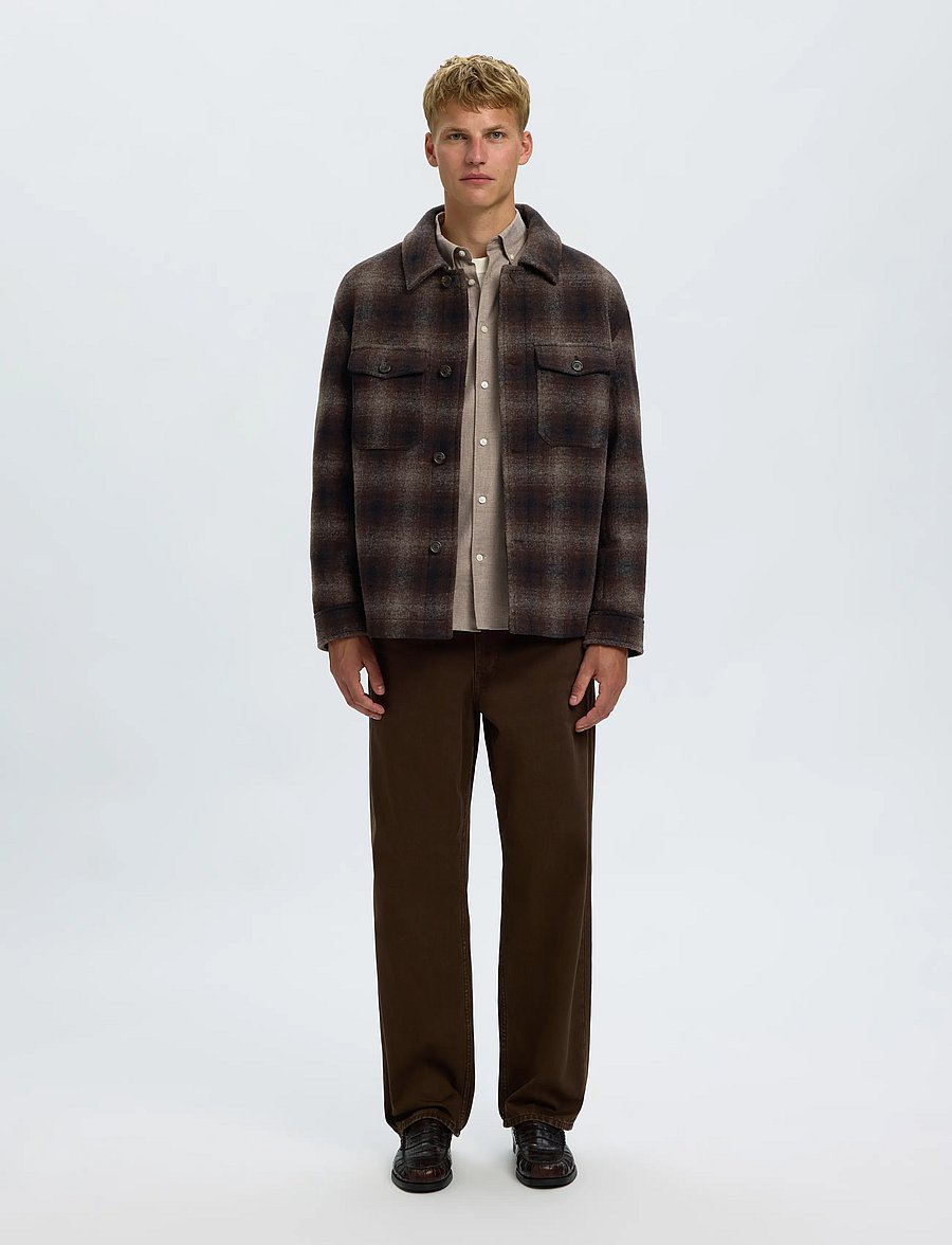 Selected - SLMMITCH WOOL BLEND SHACKET NOOS - shop efter anledning - delicioso - 3