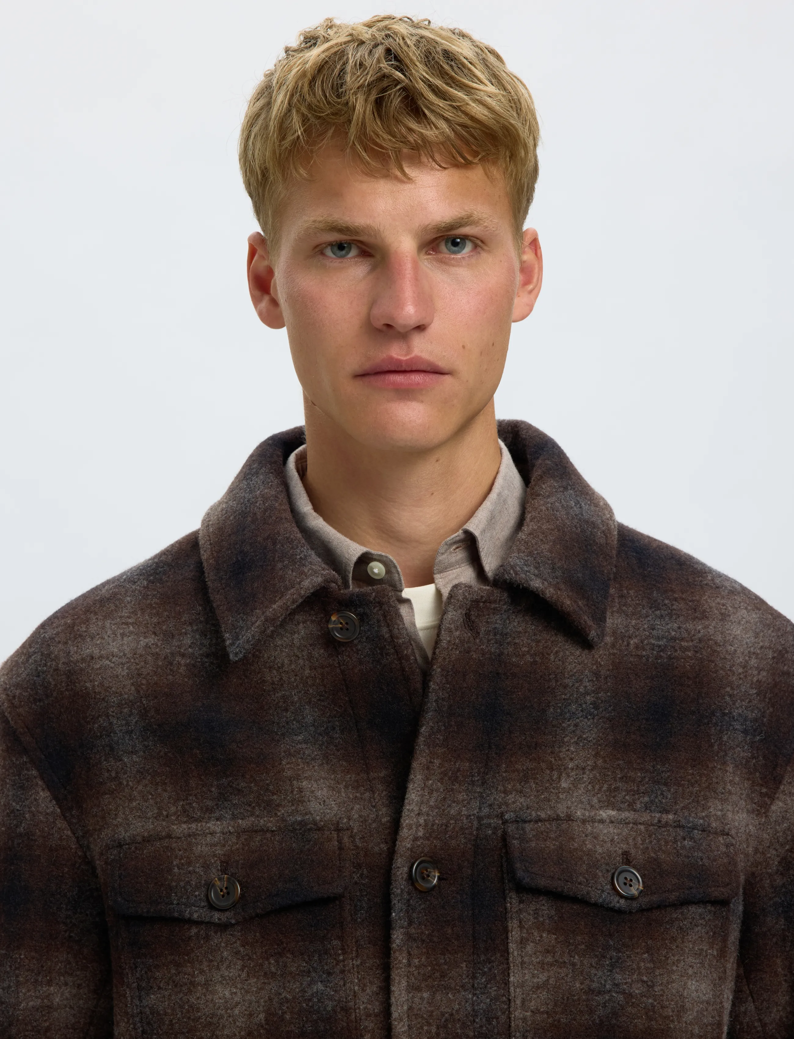 Selected - SLMMITCH WOOL BLEND SHACKET NOOS - shop efter anledning - delicioso - 4