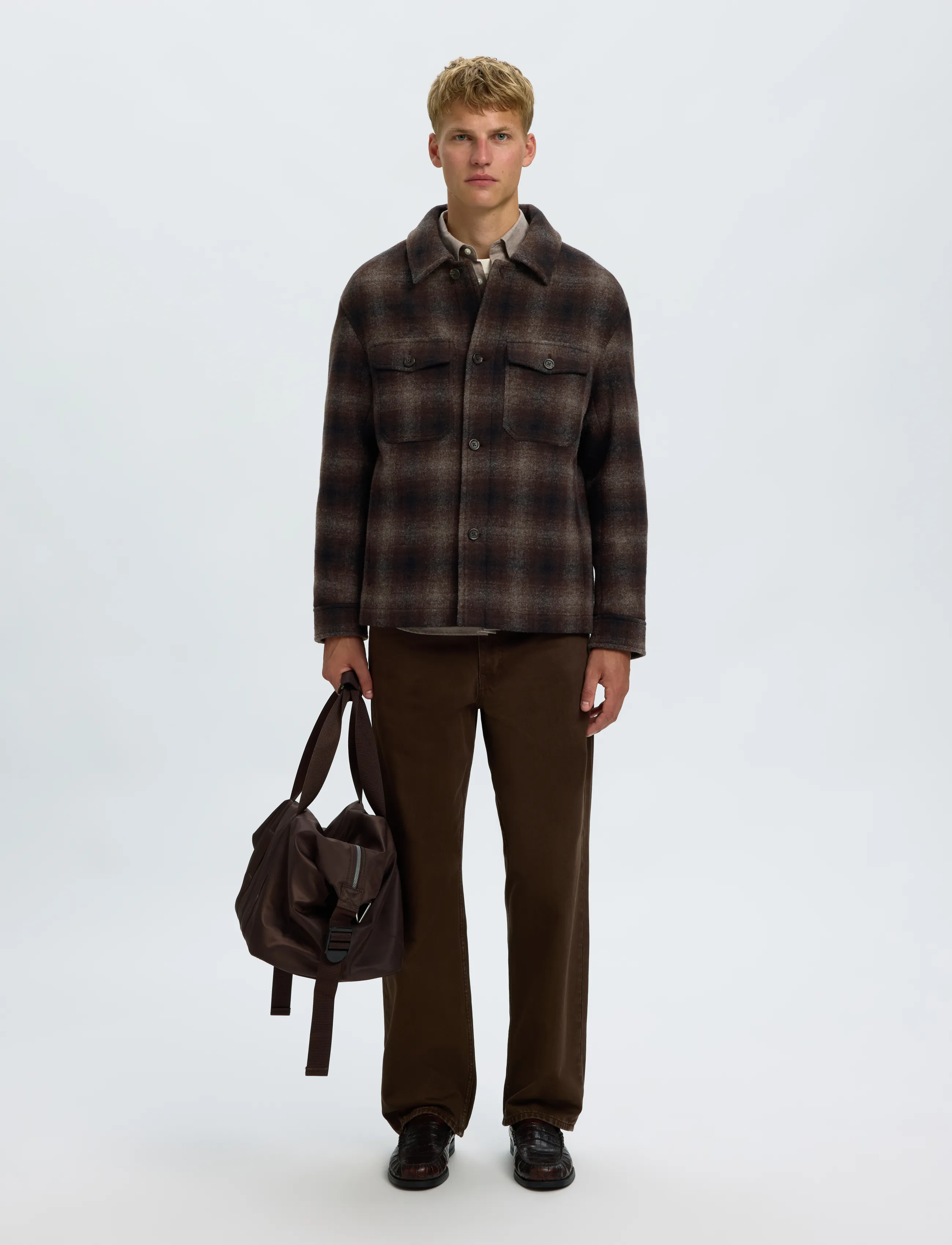 Selected - SLMMITCH WOOL BLEND SHACKET NOOS - shop efter anledning - delicioso - 5