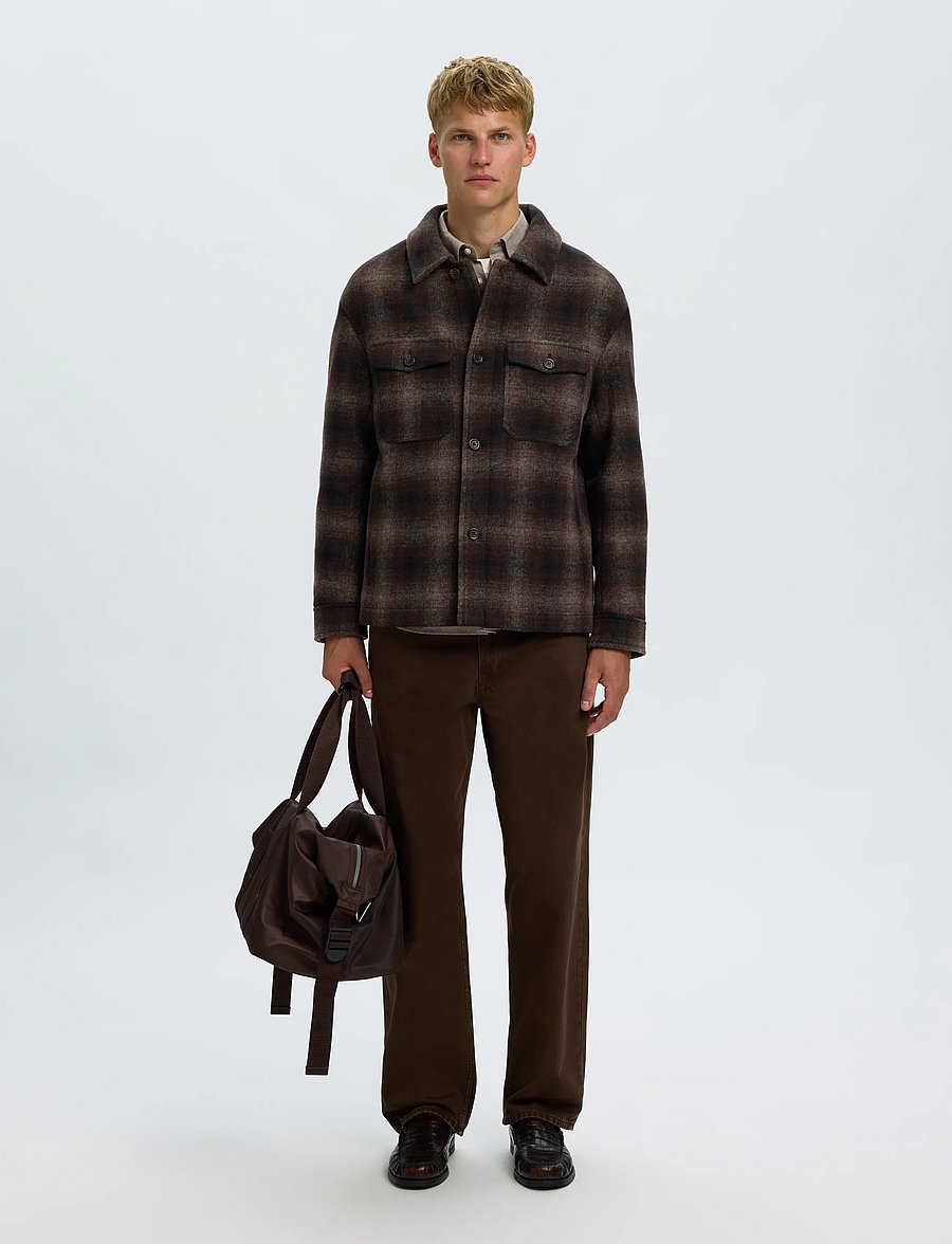 Selected - SLMMITCH WOOL BLEND SHACKET NOOS - shop efter anledning - delicioso - 5