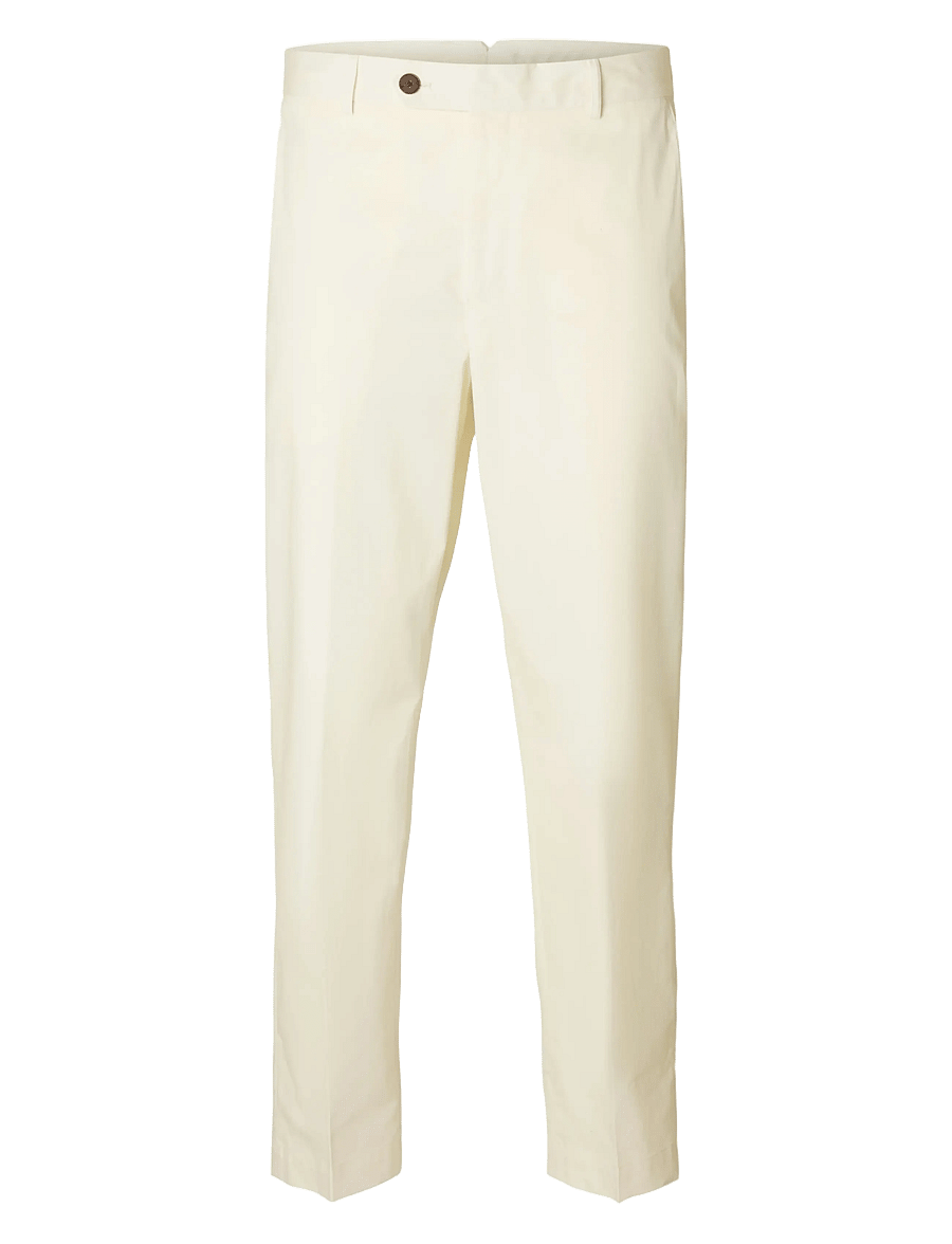 Selected - SLHREG-TANGER TRS - anzugshosen - egret - 1
