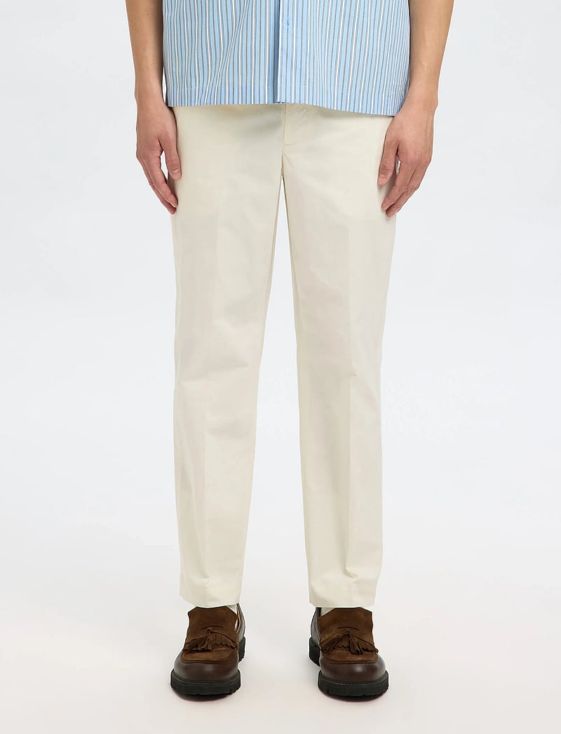 Selected - SLHREG-TANGER TRS - suit trousers - egret - 0