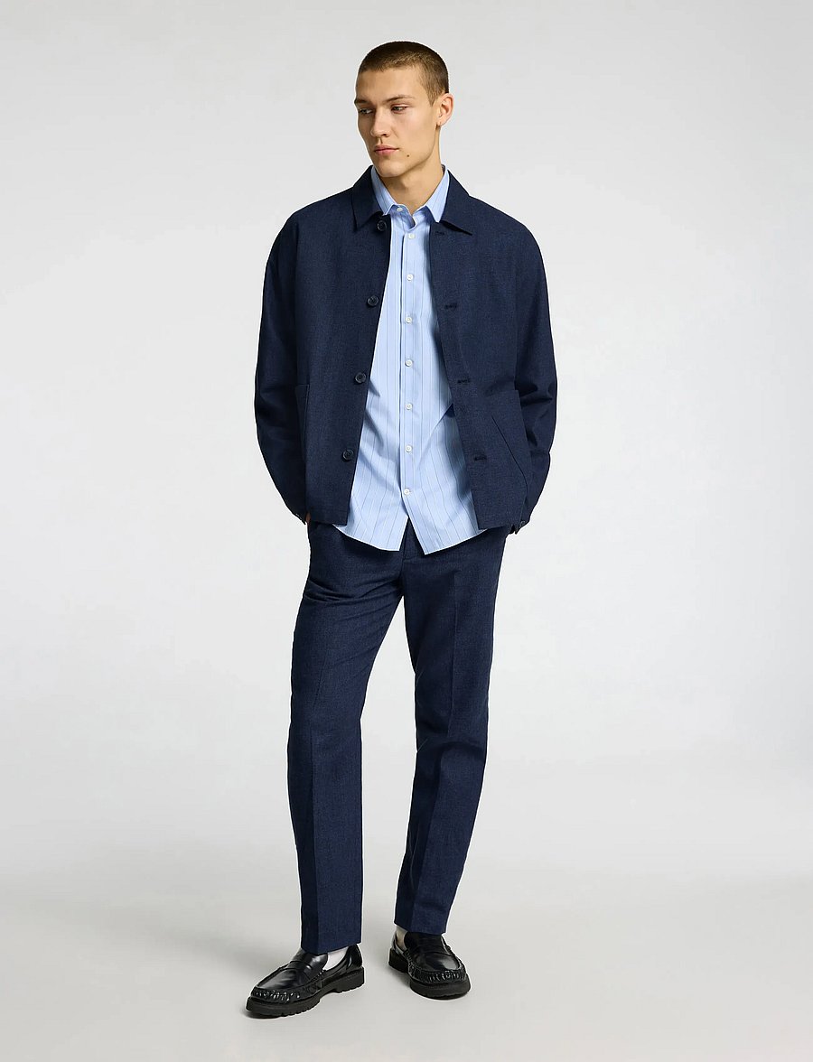 Selected - SLHREG-MALIK SUN HYBRID BLZ - yksiriviset bleiserit - dark navy - 4
