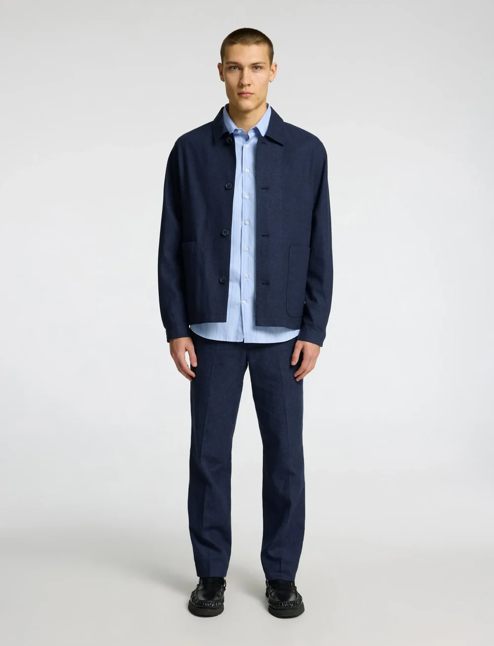 Selected - SLHREG-MALIK SUN HYBRID BLZ - Ühe rinnatisega pintsakud - dark navy - 5