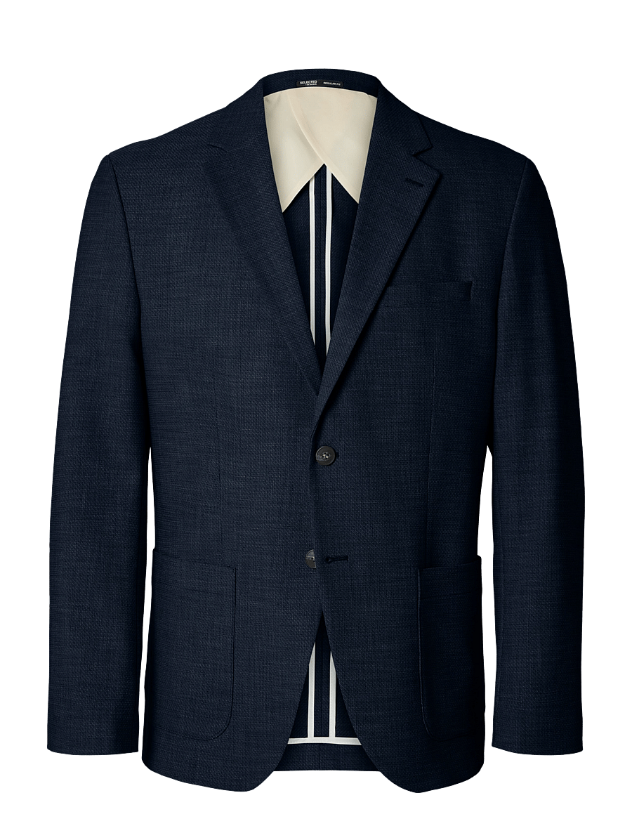 Selected - SLHREG-BRODIE STRUCTURE BLZ - einreiher - navy blazer - 0