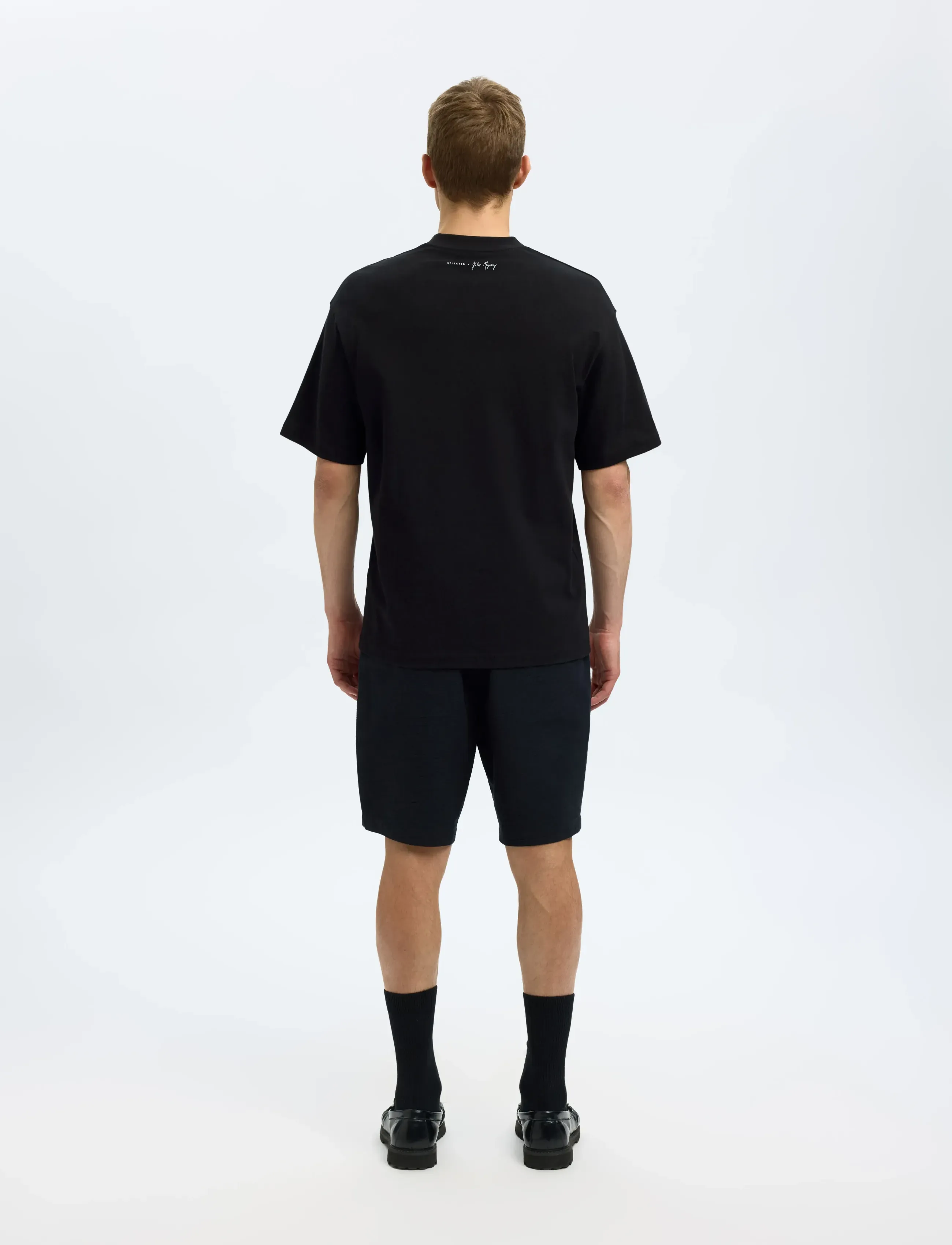Selected - SLHRELAXKAI PRINT SS O-NECK TEE - black - 3