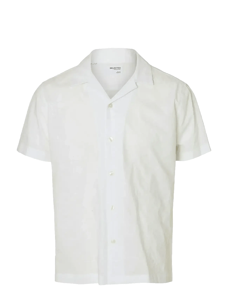 Selected - SLHREGHYDE AOE SS SHIRT - overhemden met korte mouw - white - 1
