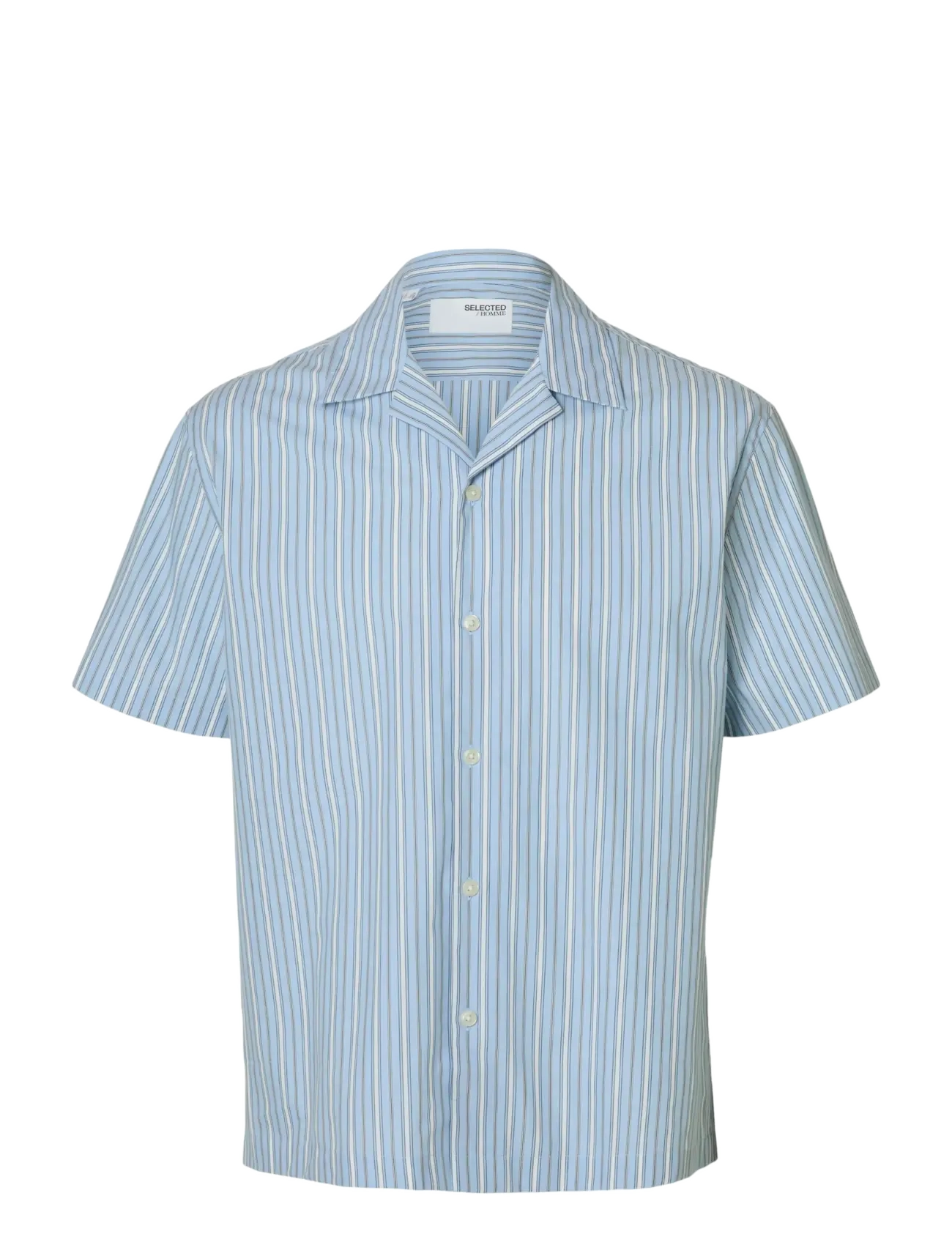 Selected SLHRLXHOLGER MIX SS SHIRT - Overhemden - LIGHT BLUE / blue