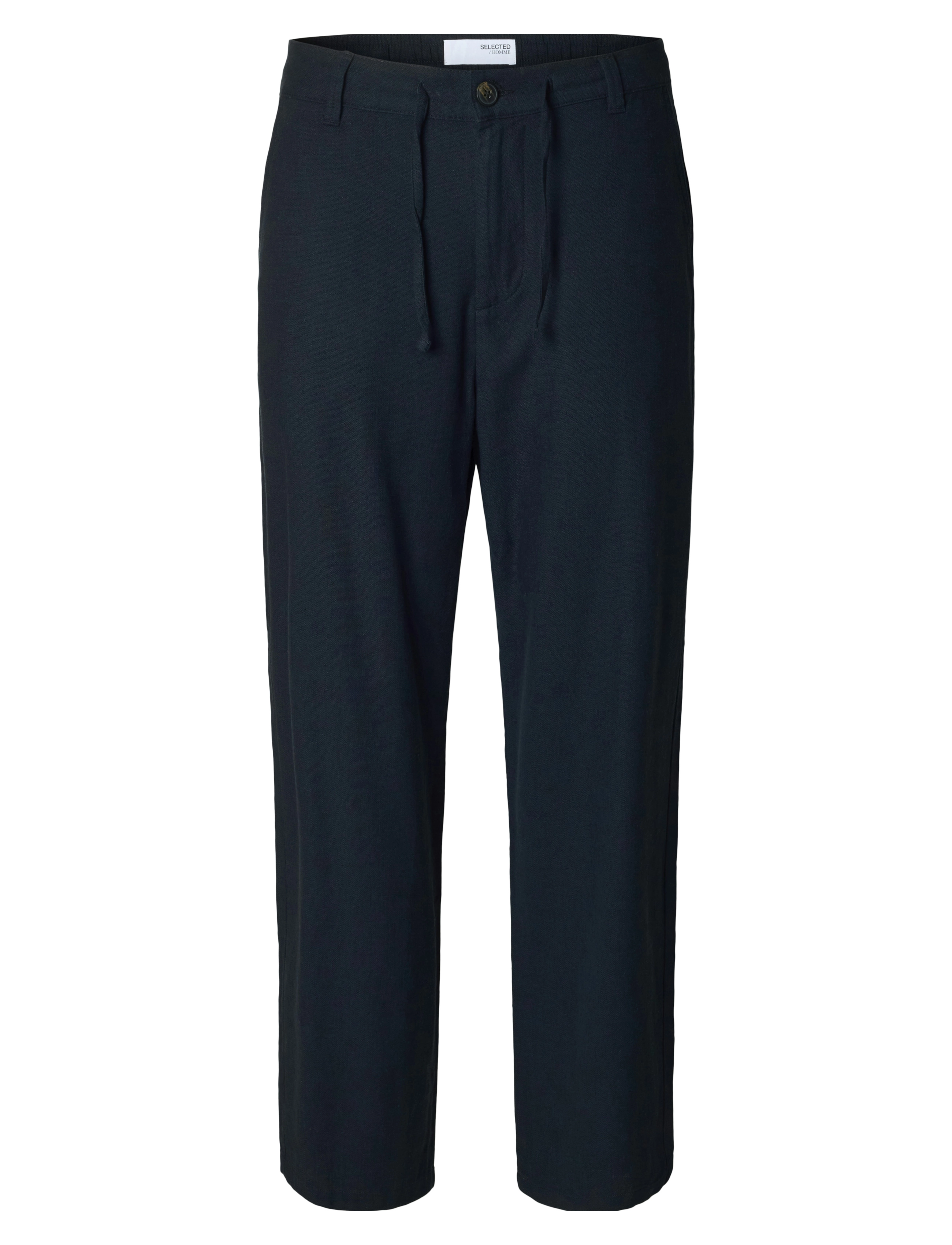 Selected SLH220-LOOSE BRODY LINEN BLD PANT NOOS - Selected - BLACK / black