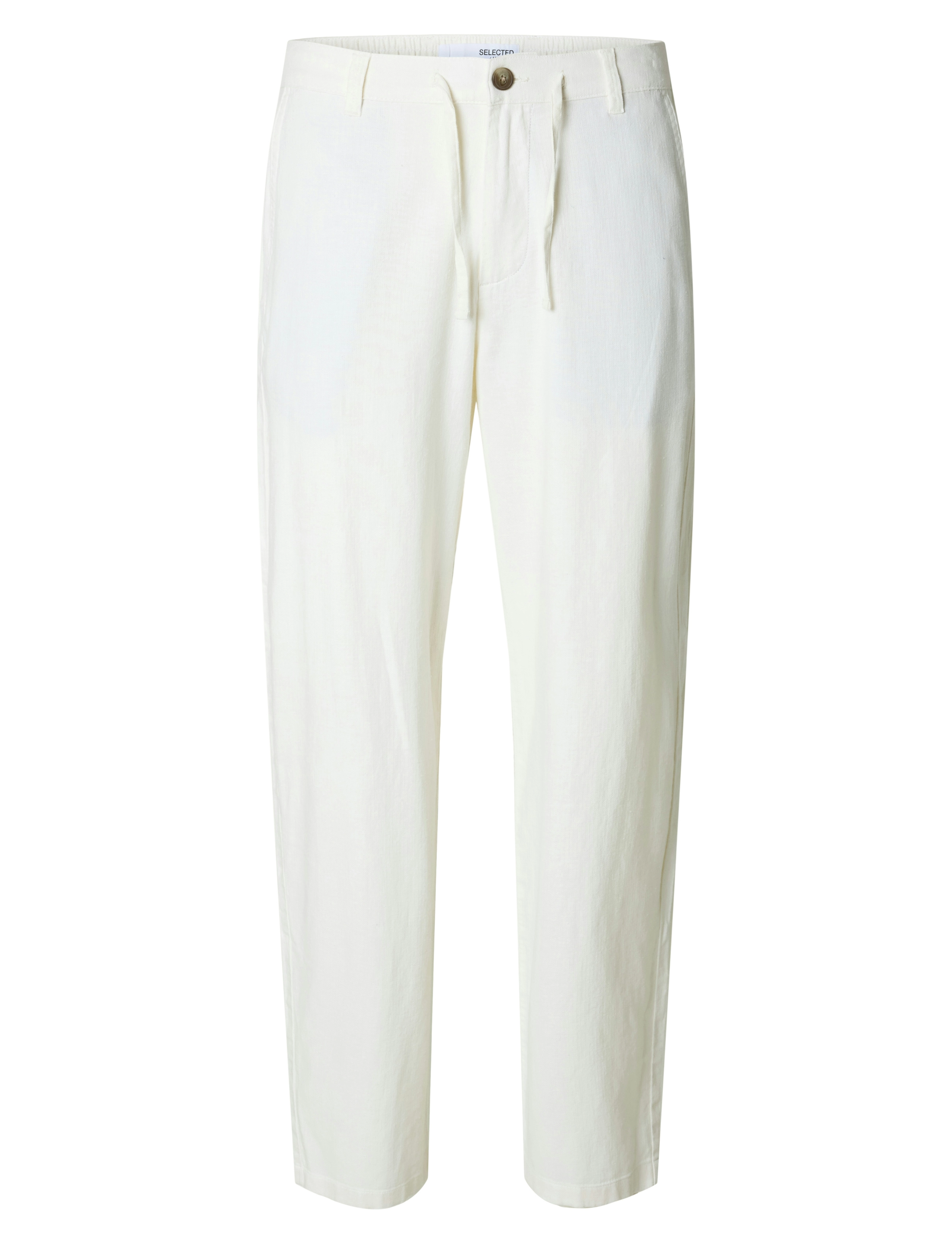 Selected SLH220-LOOSE BRODY LINEN BLD PANT NOOS - Selected - CLOUD DANCER / cream