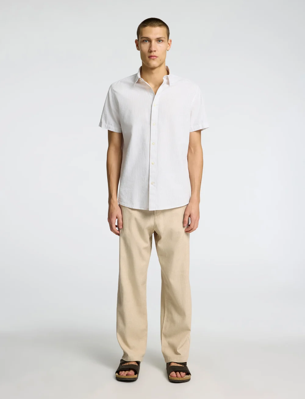 Selected - SLH220-LOOSE BRODY LINEN BLD PANT NOOS - linased püksid - incense - 0