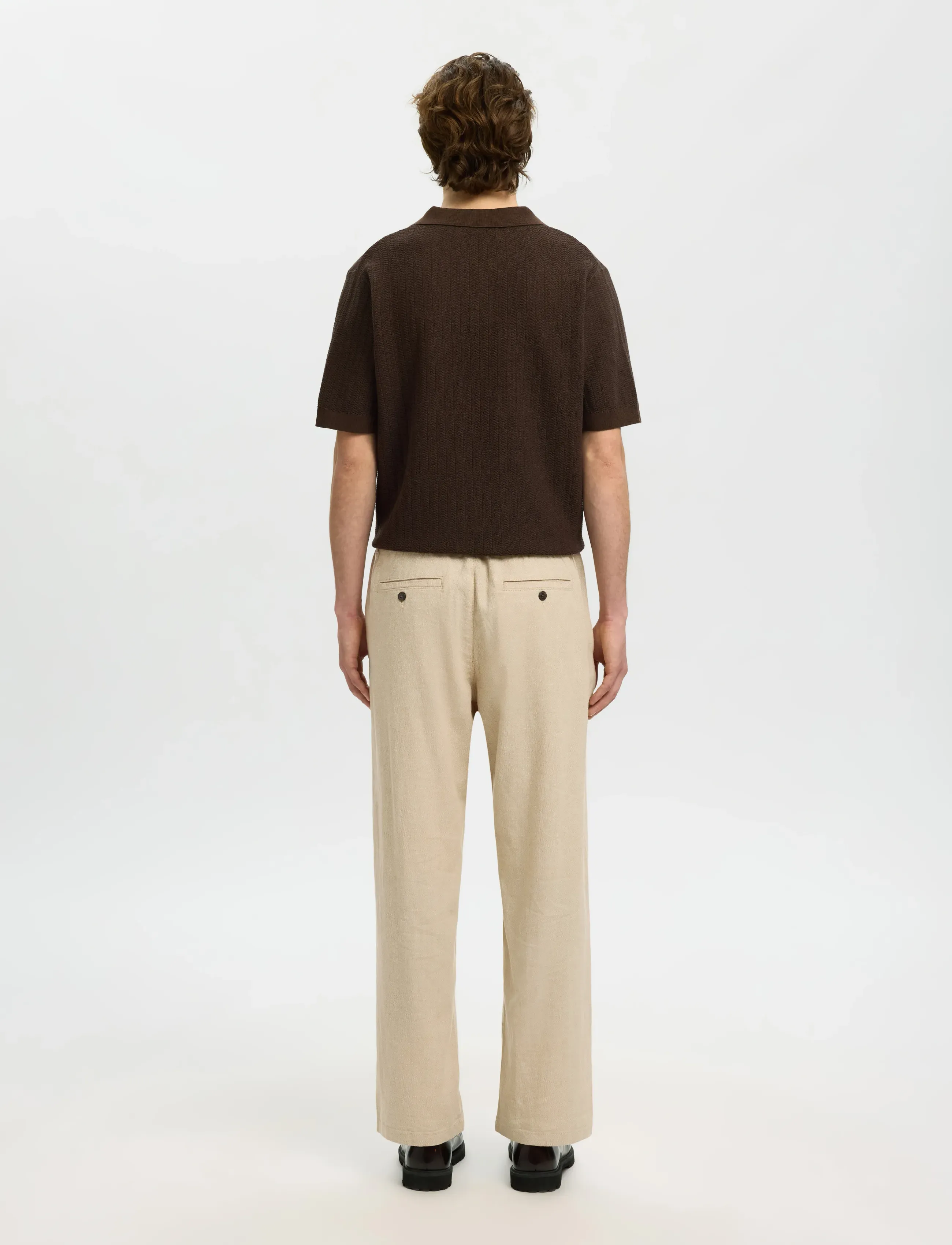 Selected - SLM220-LOOSE BRODY LINEN BLD PANT NOOS - leinenhosen - incense - 2