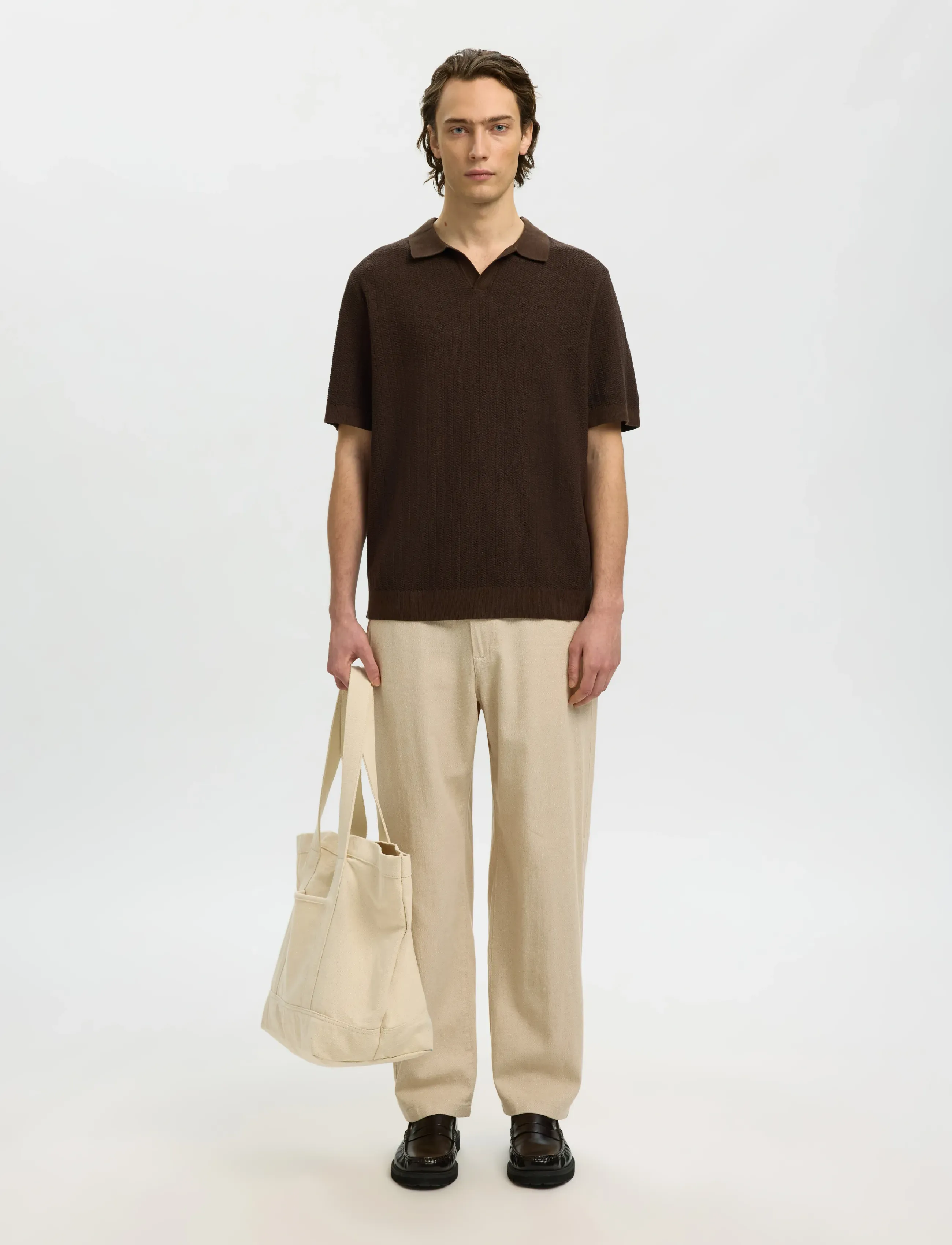 Selected - SLM220-LOOSE BRODY LINEN BLD PANT NOOS - leinenhosen - incense - 3