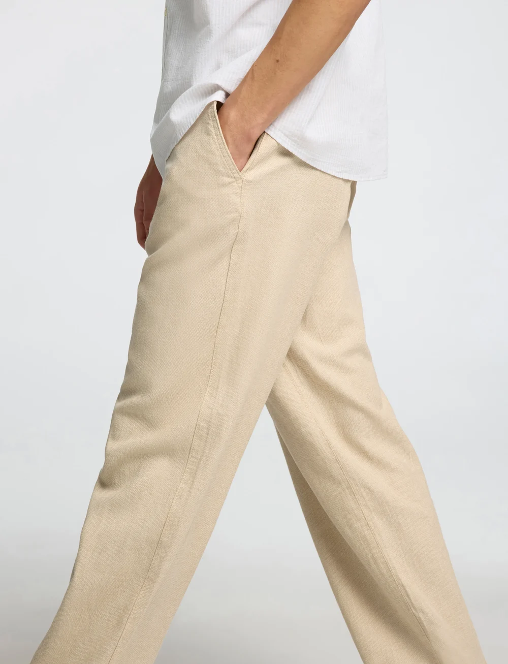 Selected - SLH220-LOOSE BRODY LINEN BLD PANT NOOS - linased püksid - incense - 4
