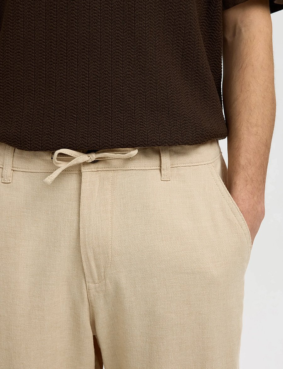 Selected - SLM220-LOOSE BRODY LINEN BLD PANT NOOS - leinenhosen - incense - 4