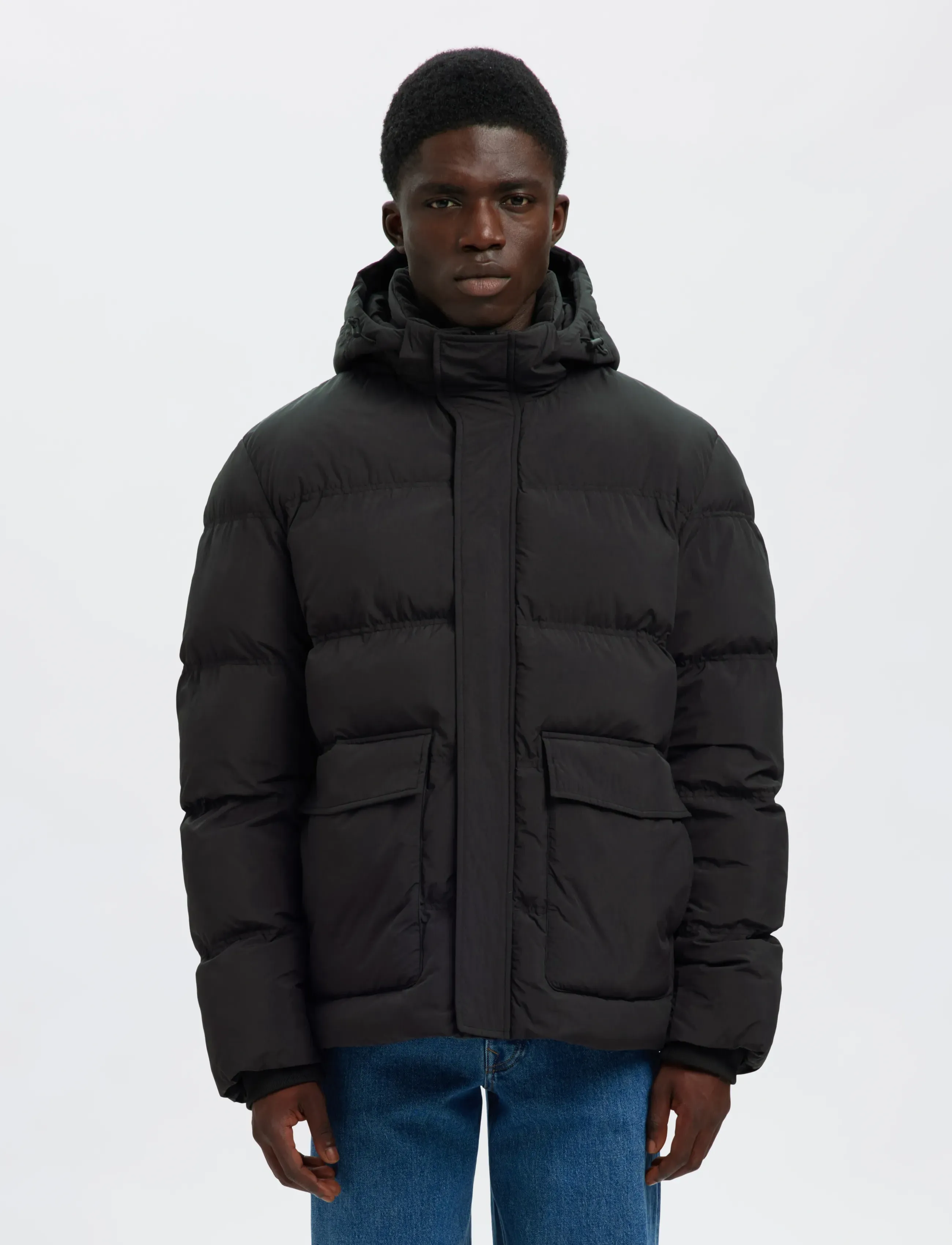 Selected Slhanders Puffer #S, S, Jackets, Schwarz - Padded Männerswear