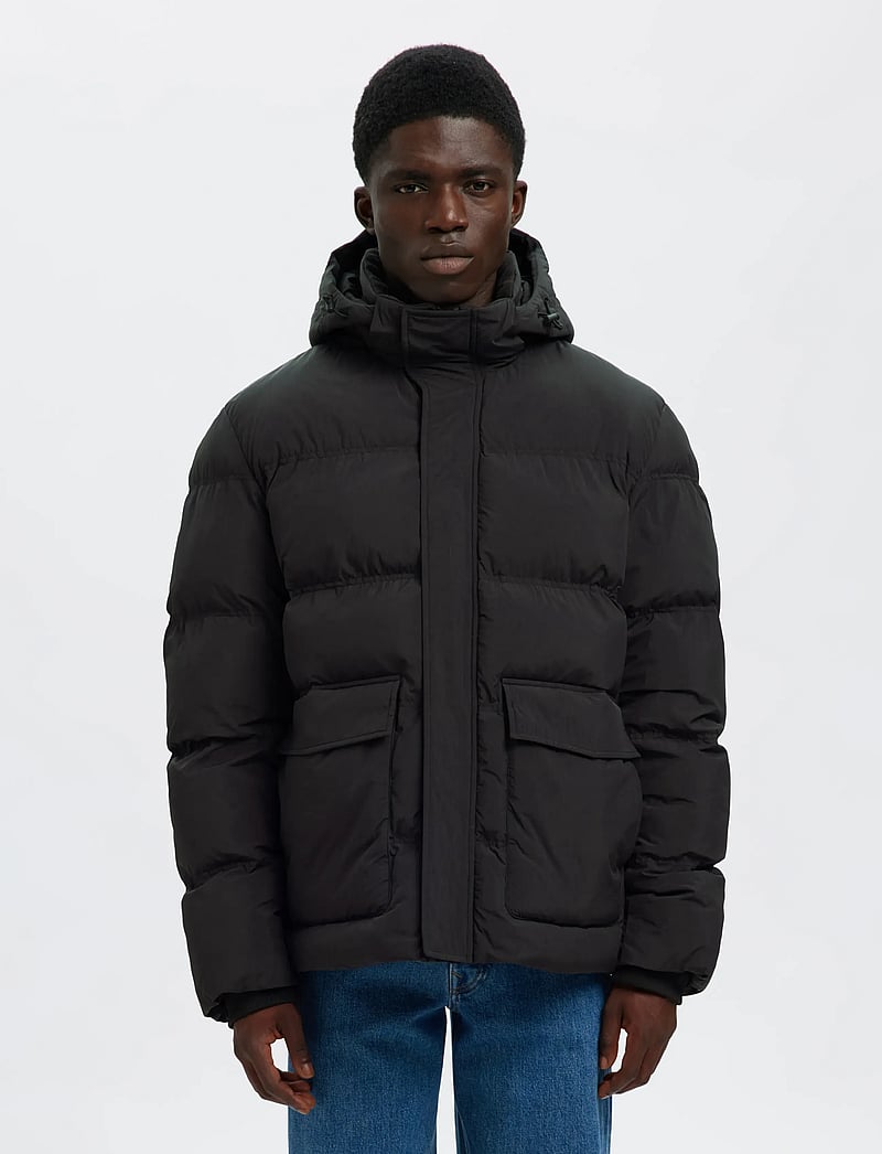 Selected - SLHANDERS PUFFER #S - vinterjackor - black - 0