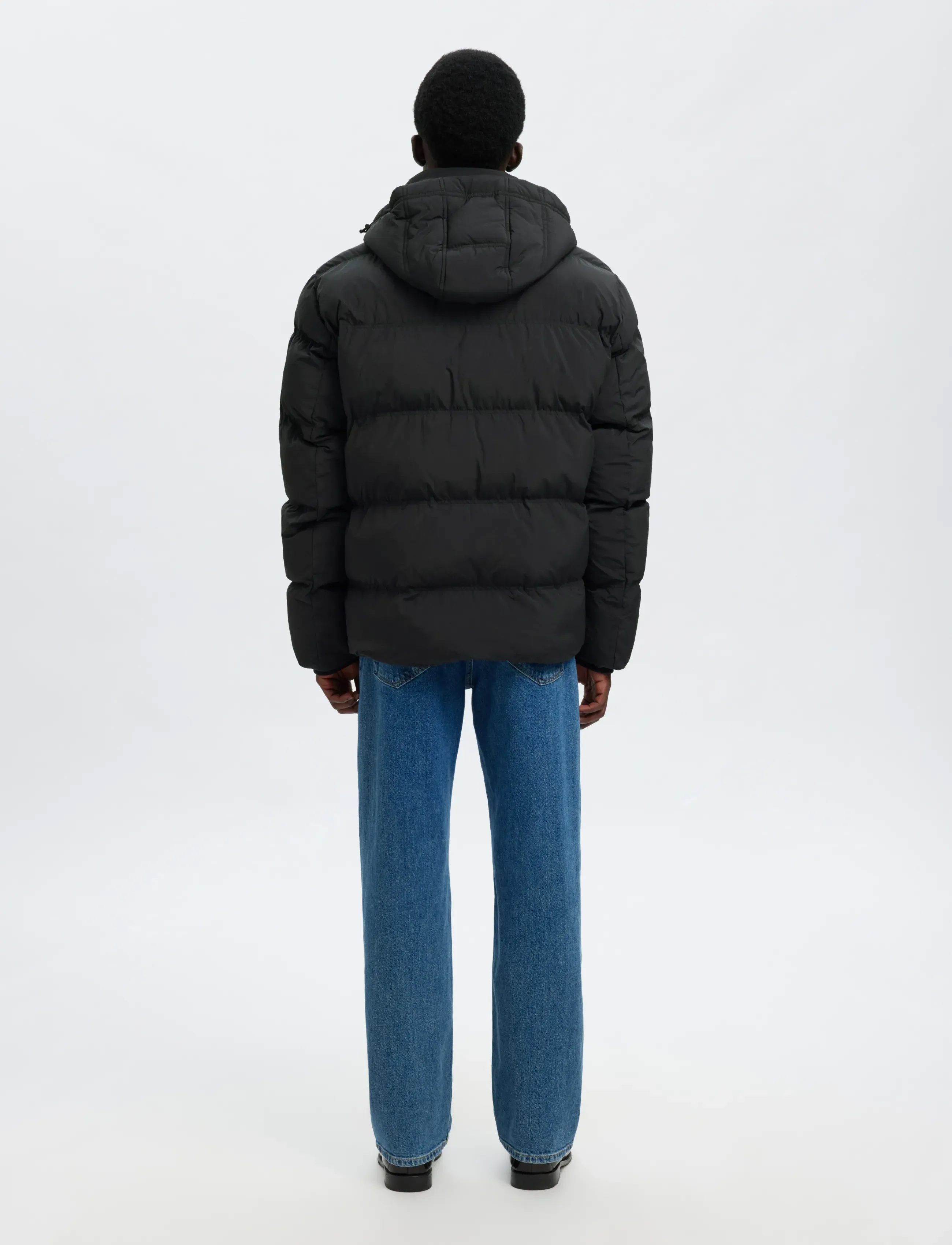 Selected - SLHANDERS PUFFER #S - dunjakker - black - 2