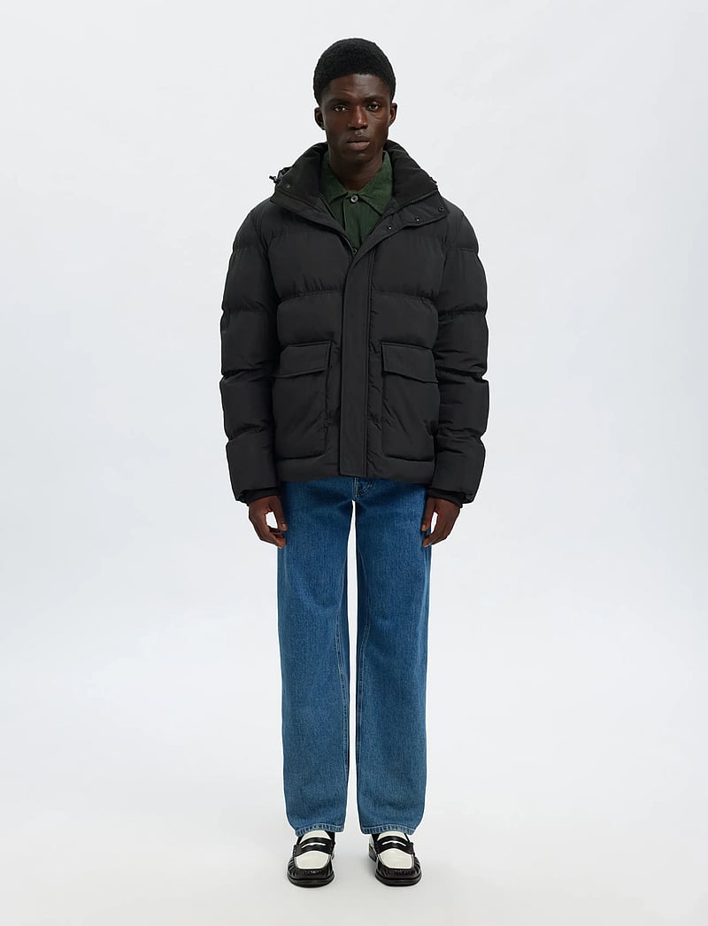 Selected - SLHANDERS PUFFER #S - vinterjackor - black - 4