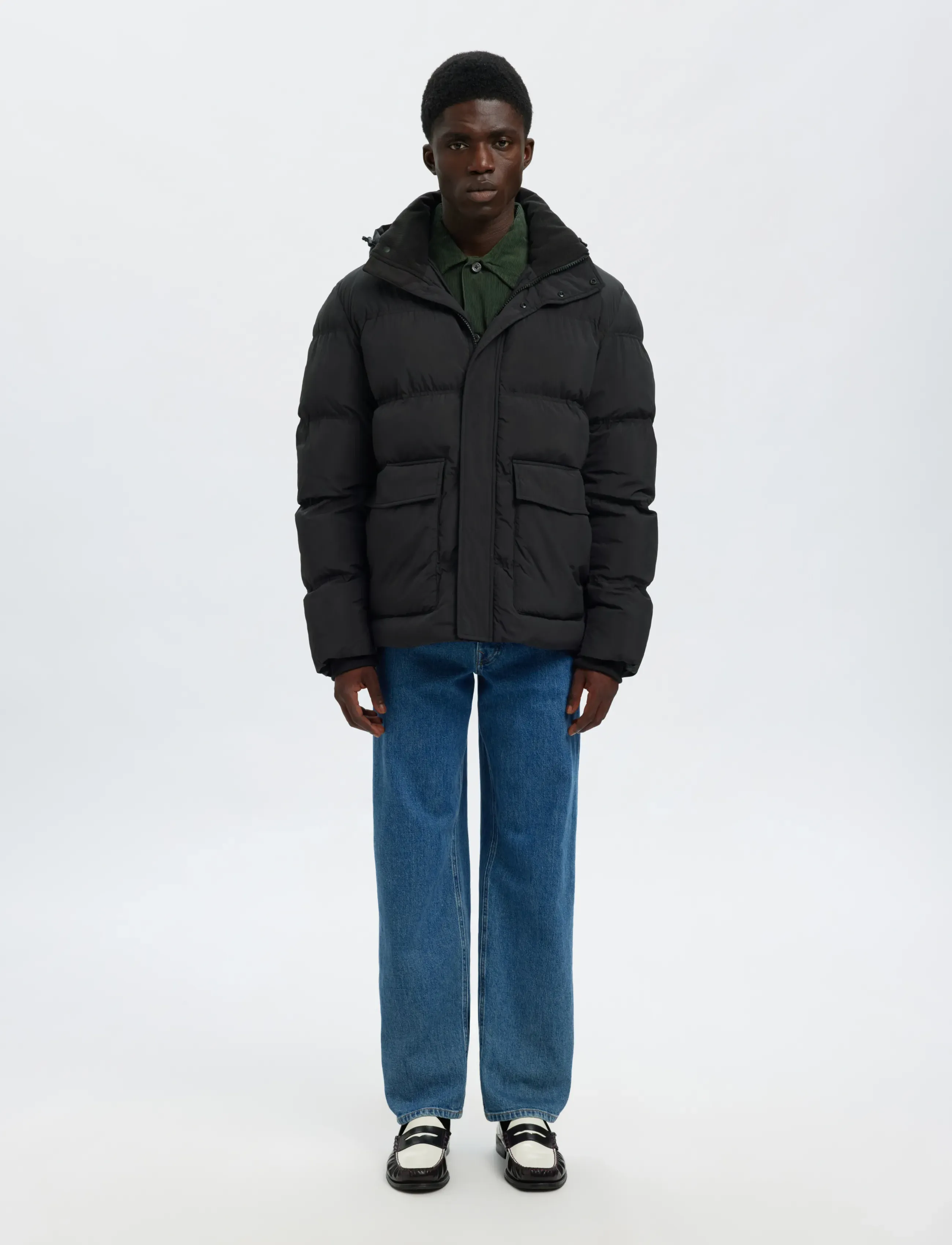Selected - SLHANDERS PUFFER #S - dunjakker - black - 4
