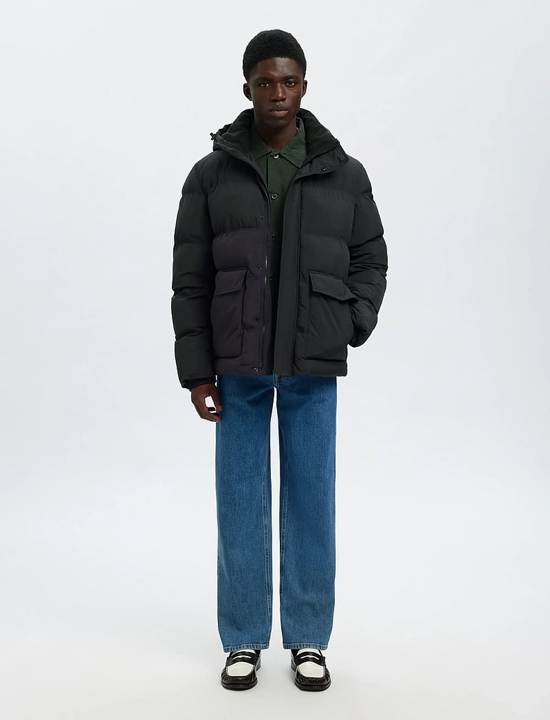 Selected - SLHANDERS PUFFER #S - vinterjackor - black - 5