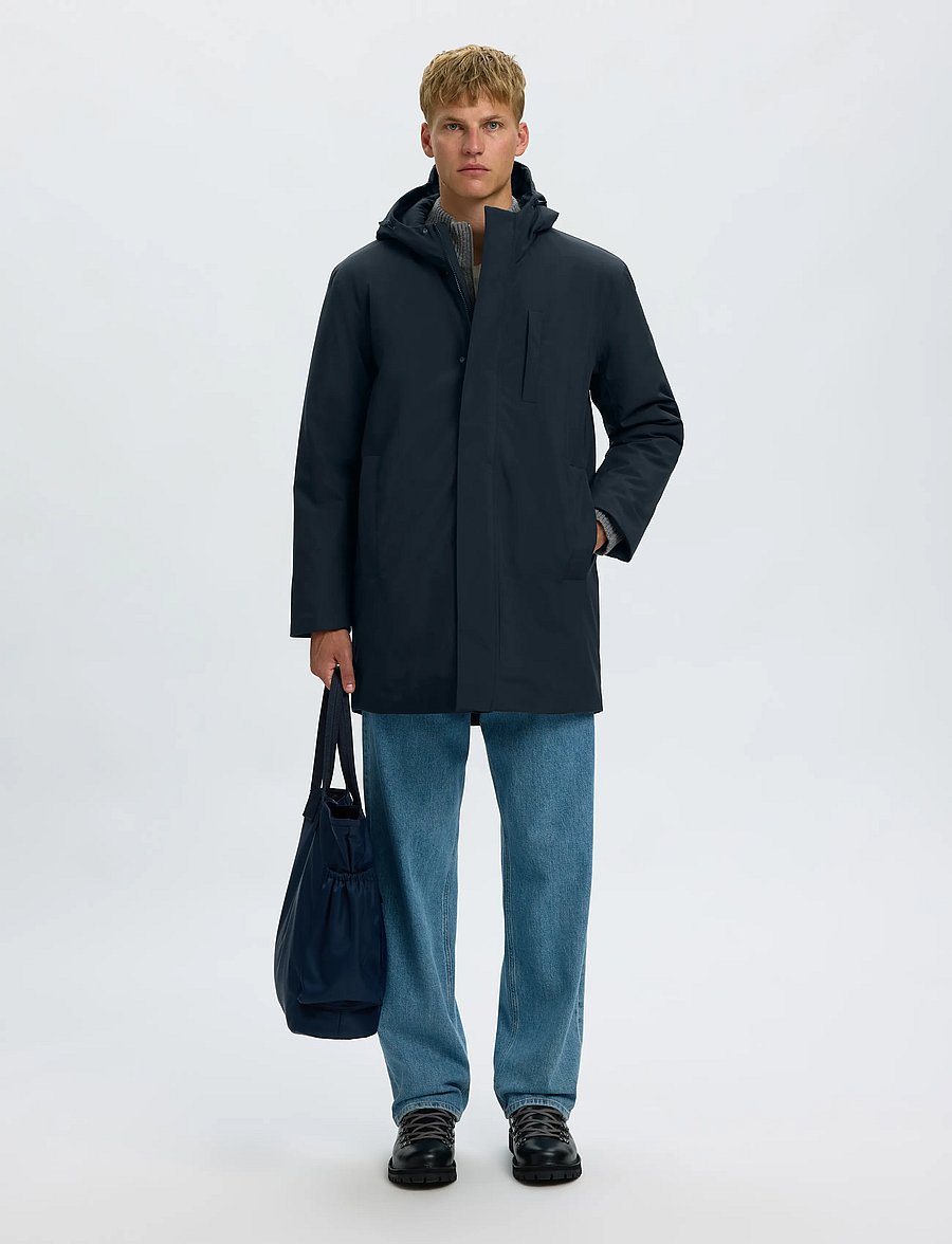 Selected - SLHFRANKLIN URBAN TECH PARKA NOOS - parkas - black - 0