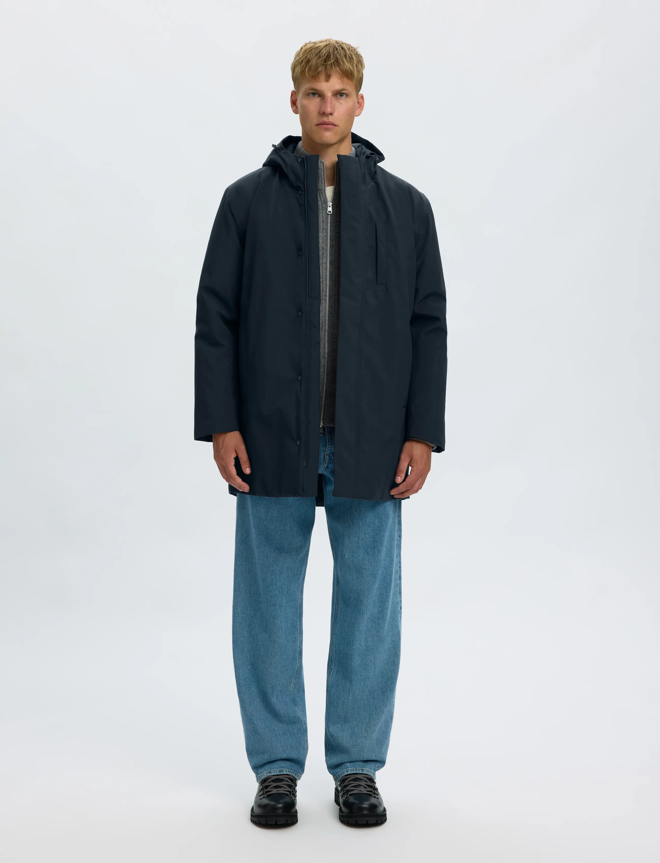 Selected - SLHFRANKLIN URBAN TECH PARKA NOOS - parkas - black - 4