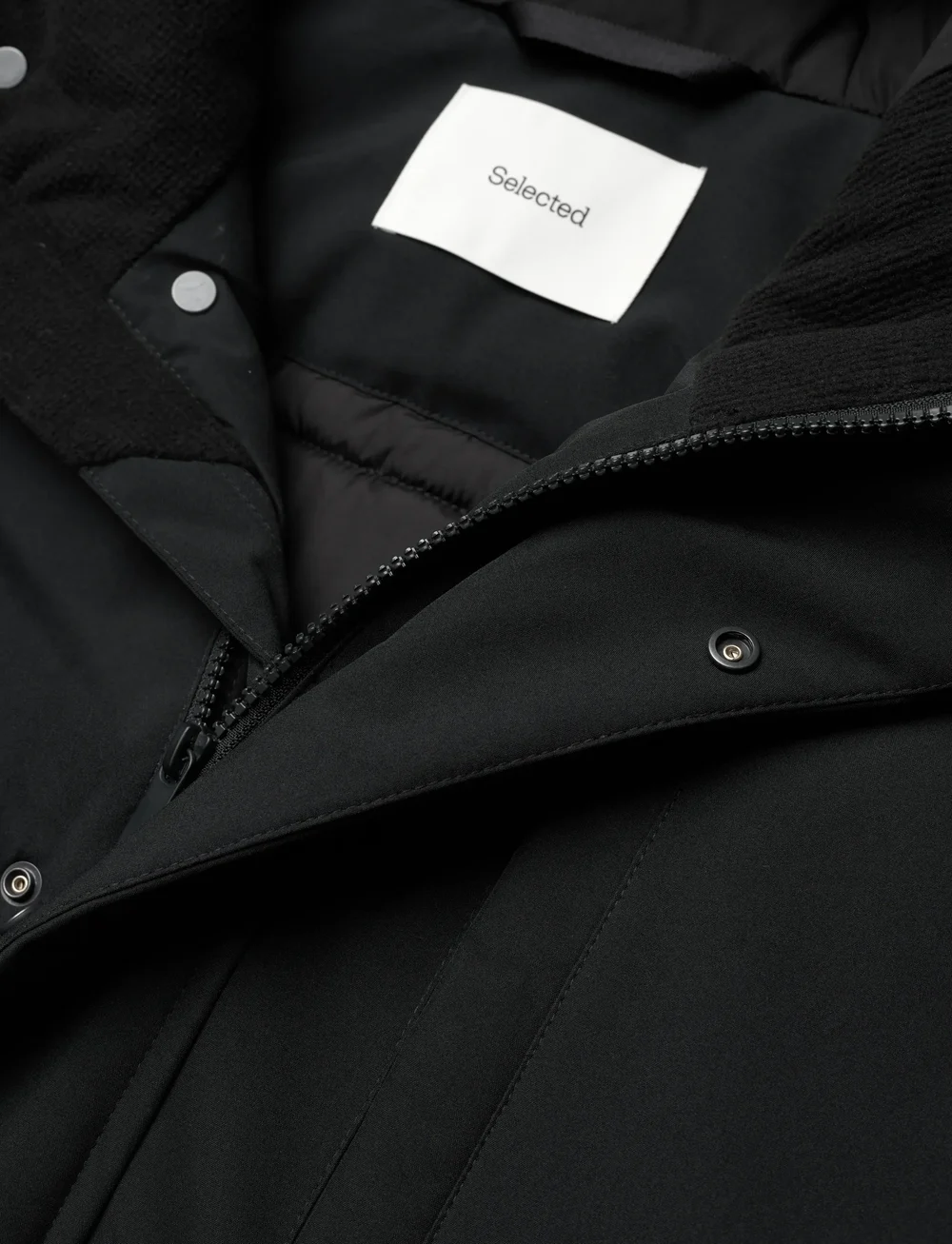 Selected - SLHFRANKLIN URBAN TECH PARKA NOOS - talvejoped - black - 2