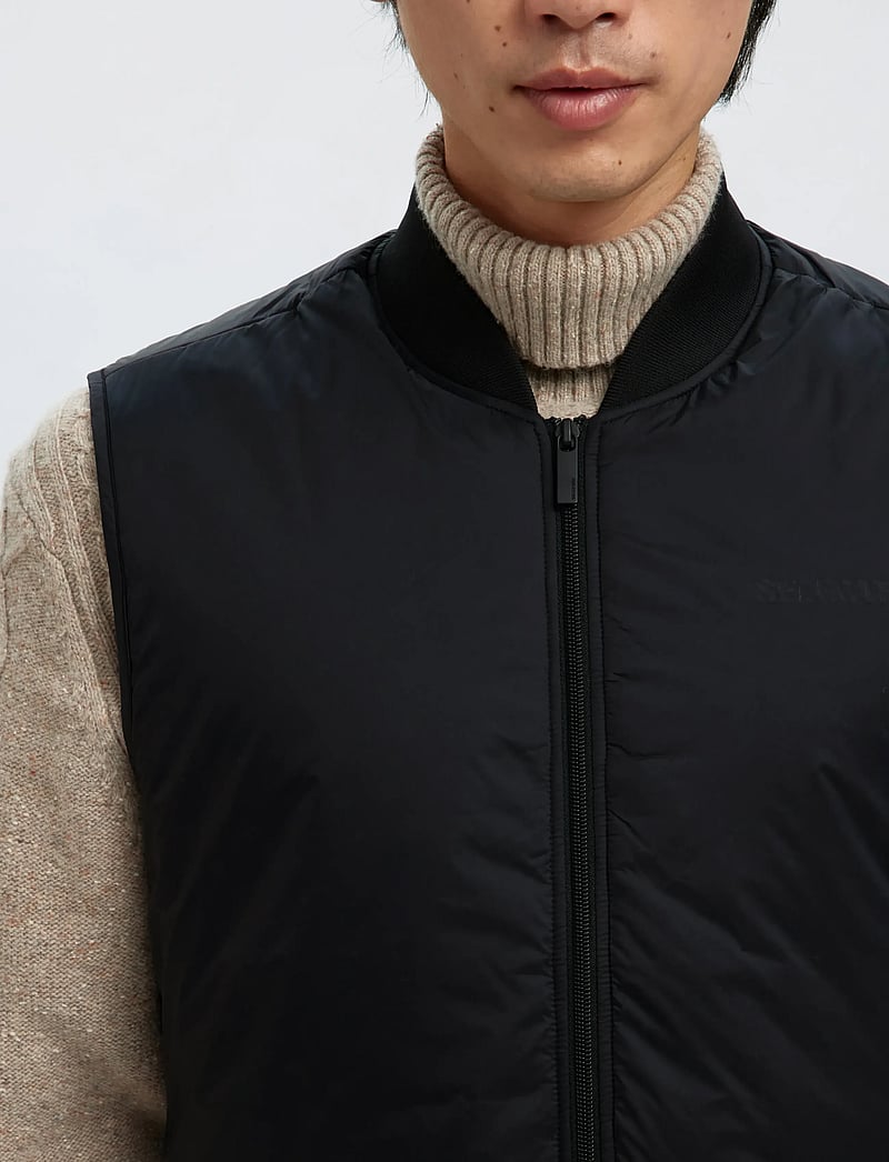 Selected - SLHTHOMAS GILET NOOS - veste - black - 4