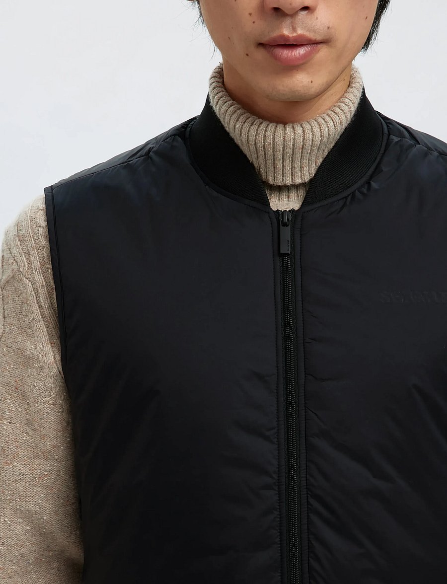 Selected - SLHTHOMAS GILET NOOS - westen - black - 4