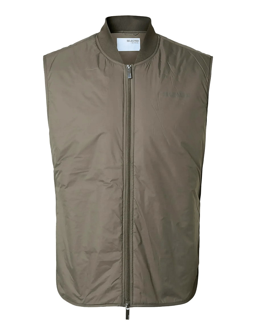 Selected - SLHTHOMAS GILET NOOS - veste - fallen rock - 1