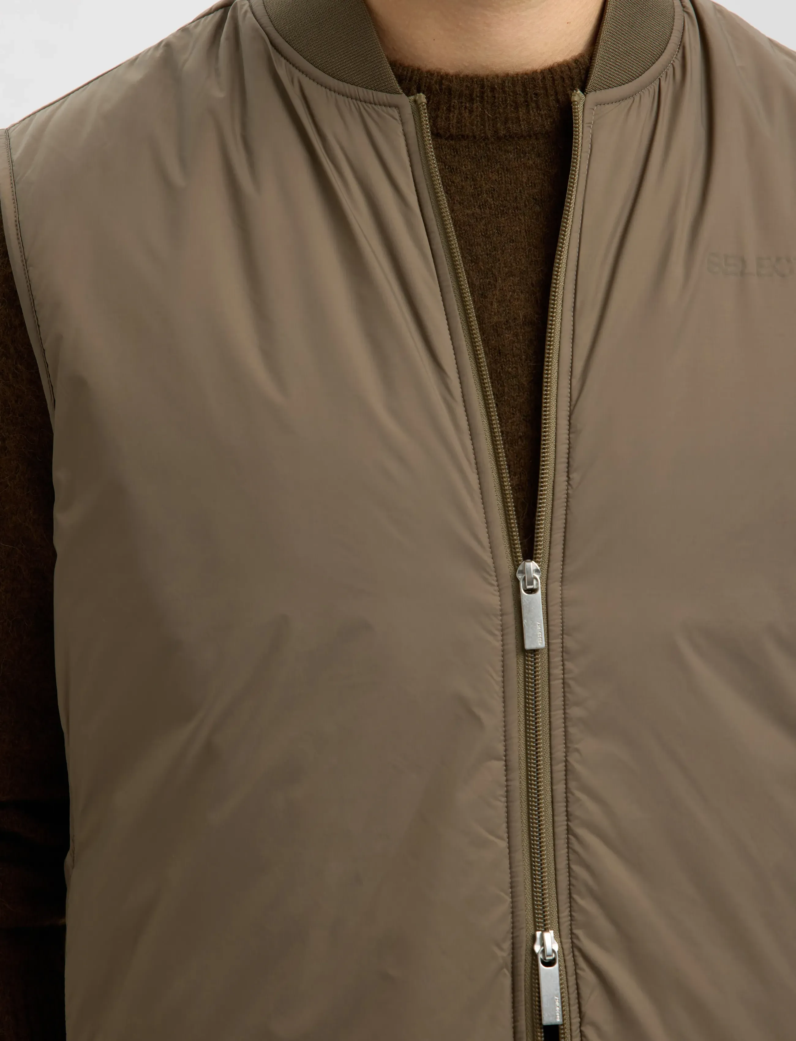 Selected - SLHTHOMAS GILET NOOS - veste - fallen rock - 4