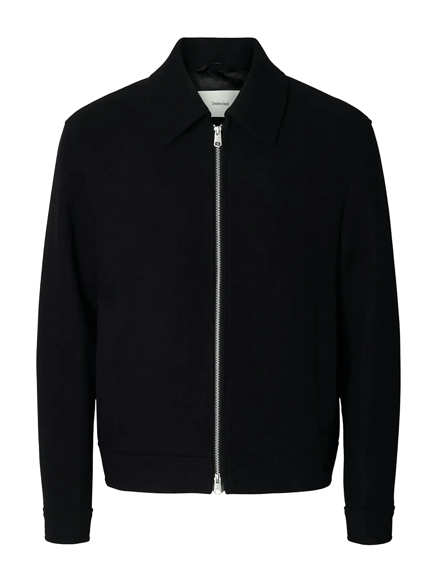 Selected - SLMPHILIP WOOL BLEND JKT NOOS - jakker - black - 1