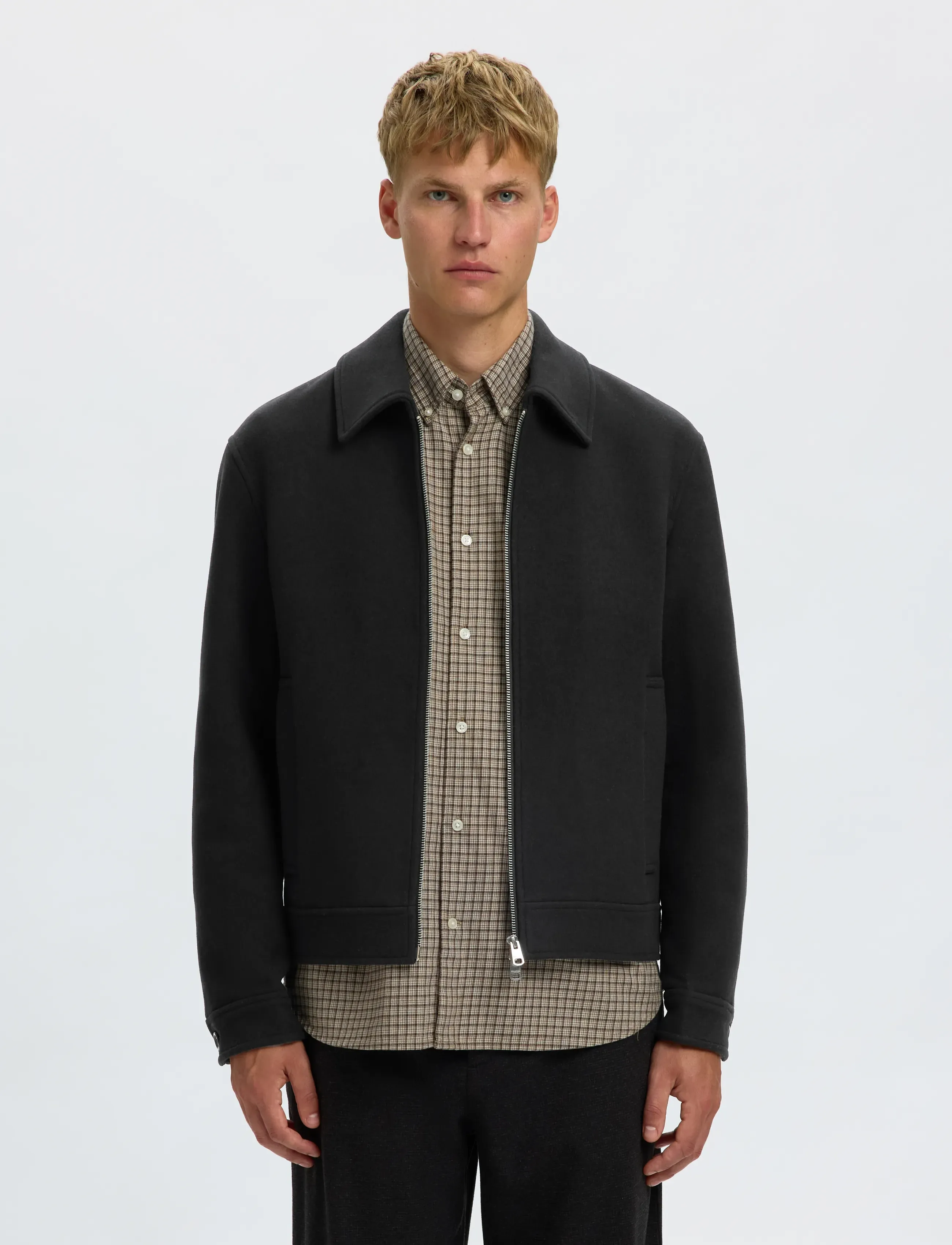 Selected SLMPHILIP WOOL BLEND JKT NOOS - Selected - BLACK / black
