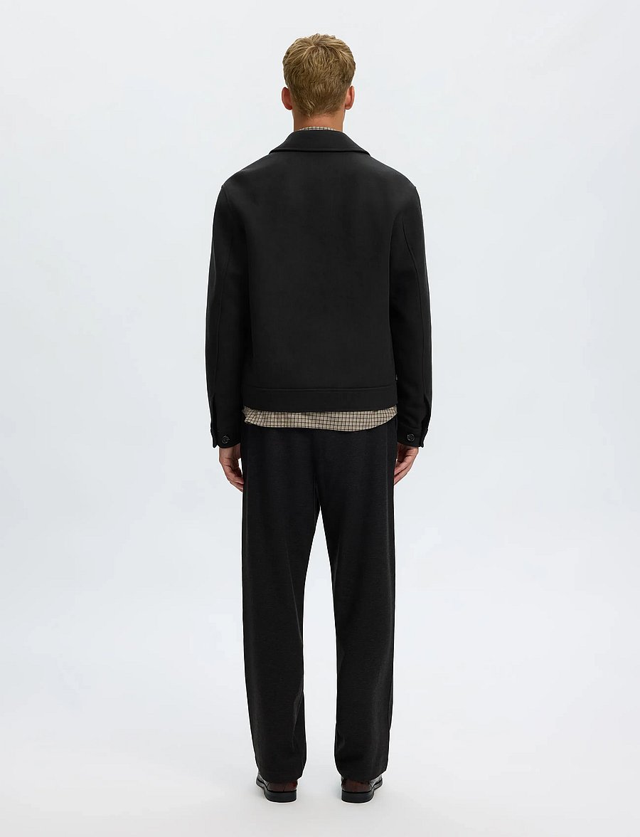 Selected - SLMPHILIP WOOL BLEND JKT NOOS - winter jackets - black - 2