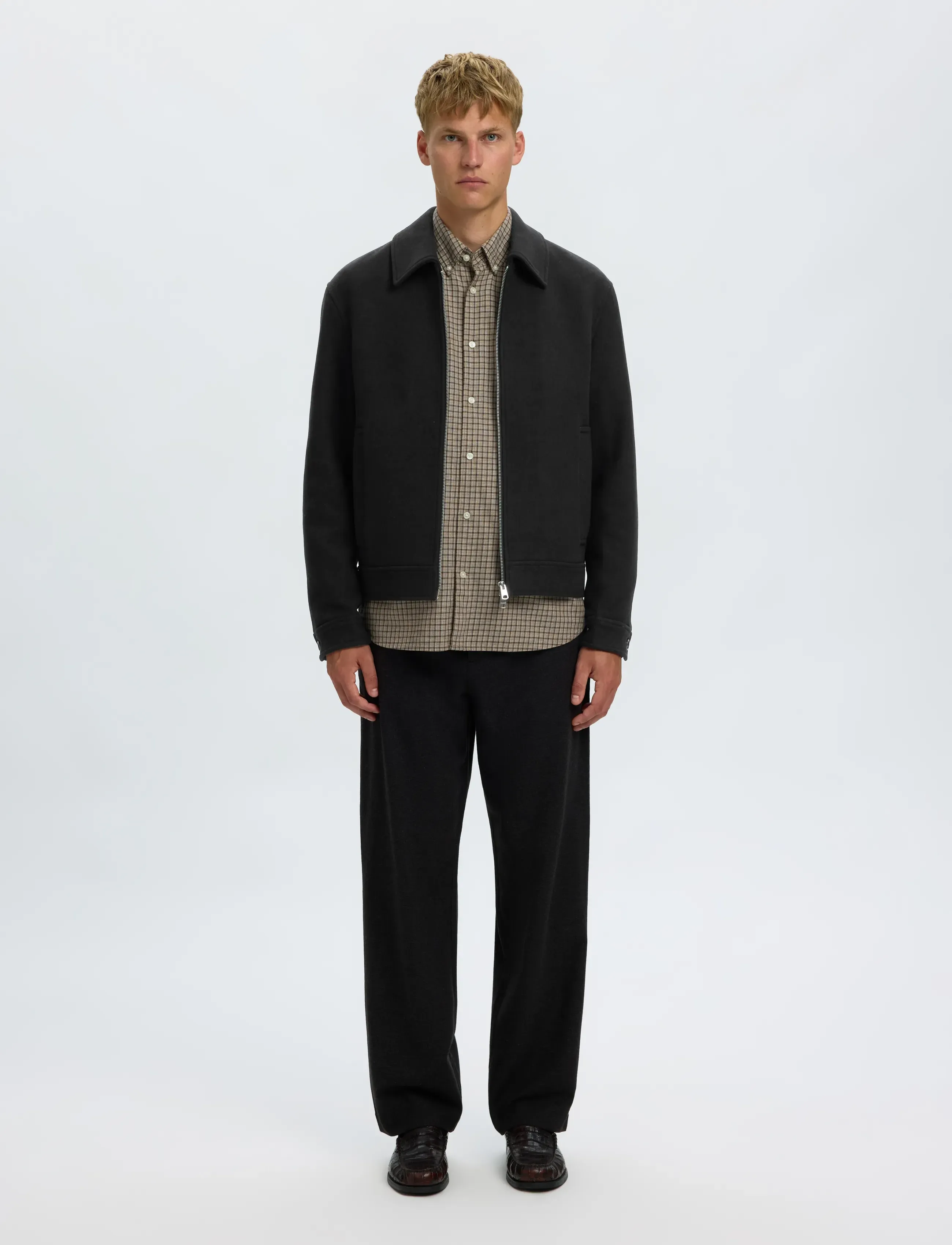 Selected - SLMPHILIP WOOL BLEND JKT NOOS - winter jackets - black - 3