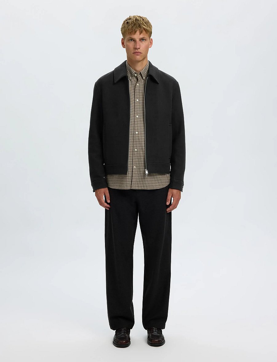 Selected - SLMPHILIP WOOL BLEND JKT NOOS - winter jackets - black - 3