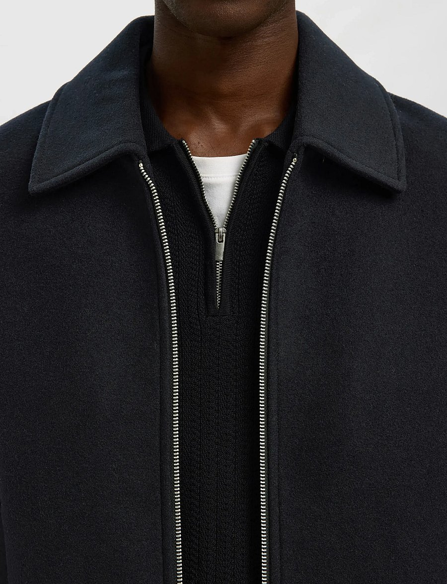 Selected - SLMPHILIP WOOL BLEND JKT NOOS - jakker - black - 4