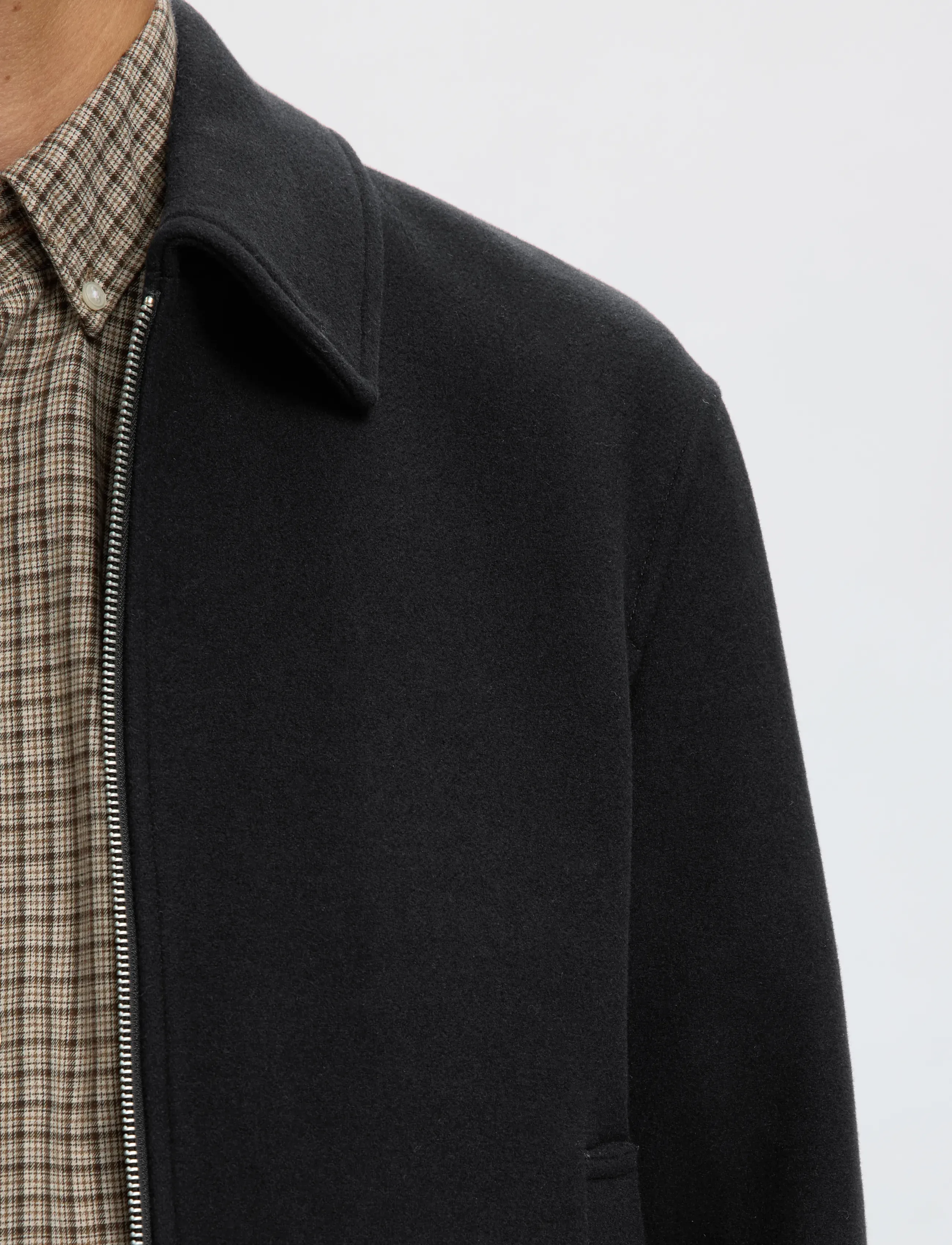 Selected - SLMPHILIP WOOL BLEND JKT NOOS - winter jackets - black - 4