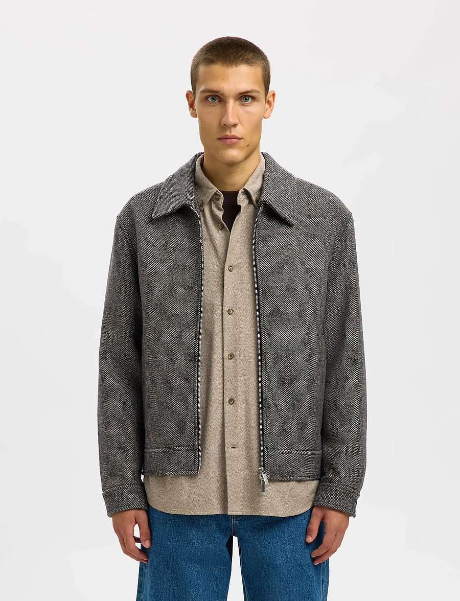 Selected - SLMPHILIP WOOL BLEND JKT NOOS - jakker - black - 0