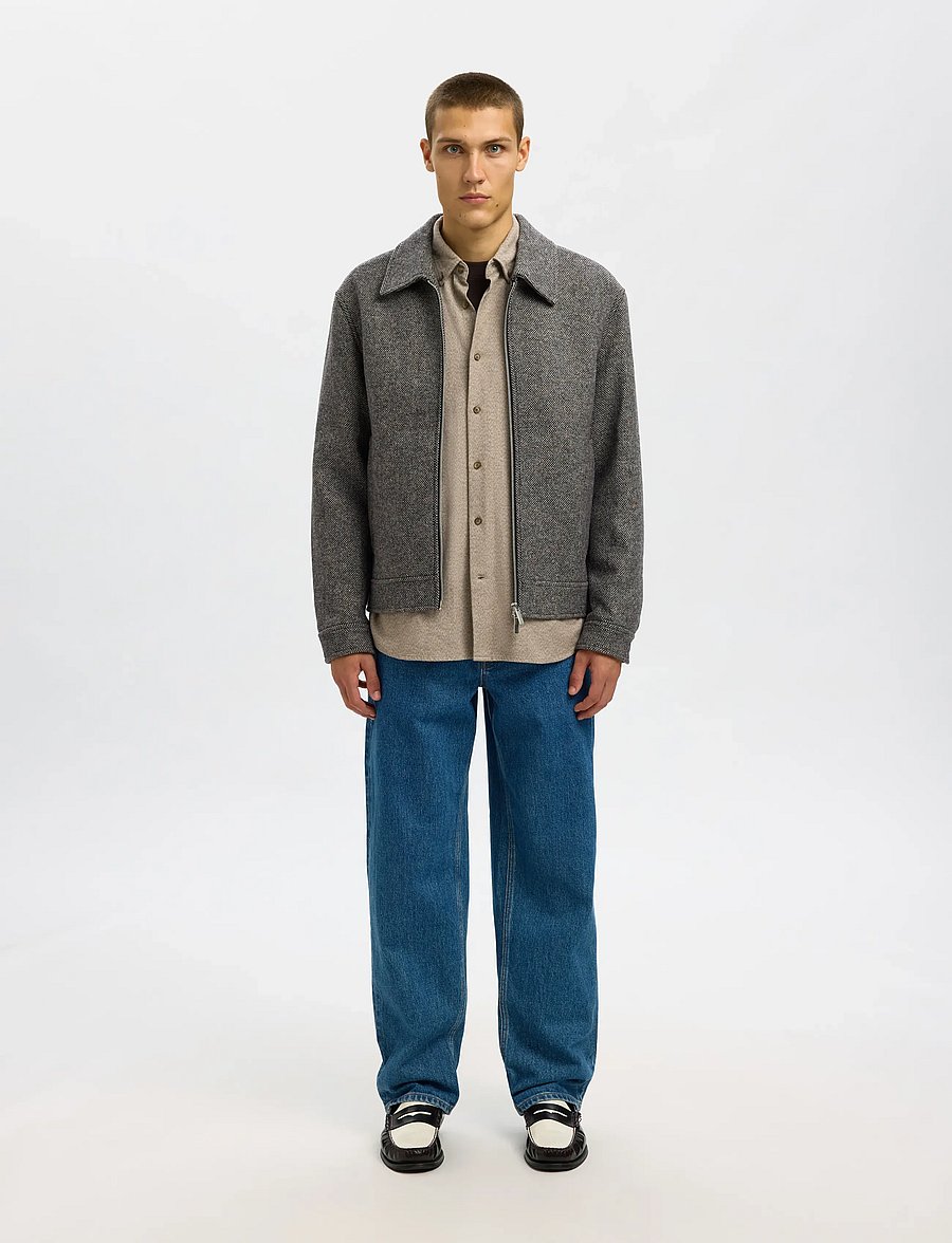 Selected - SLMPHILIP WOOL BLEND JKT NOOS - jakker - black - 4