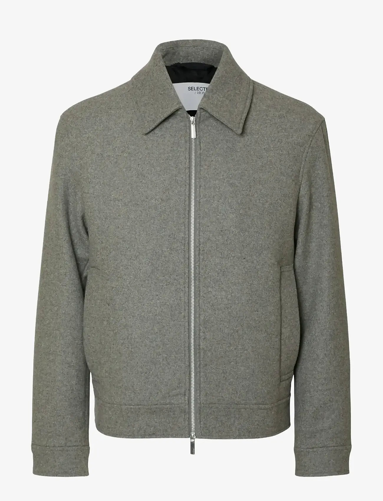Selected - SLMPHILIP WOOL BLEND JKT NOOS - striukės - grey melange - 1