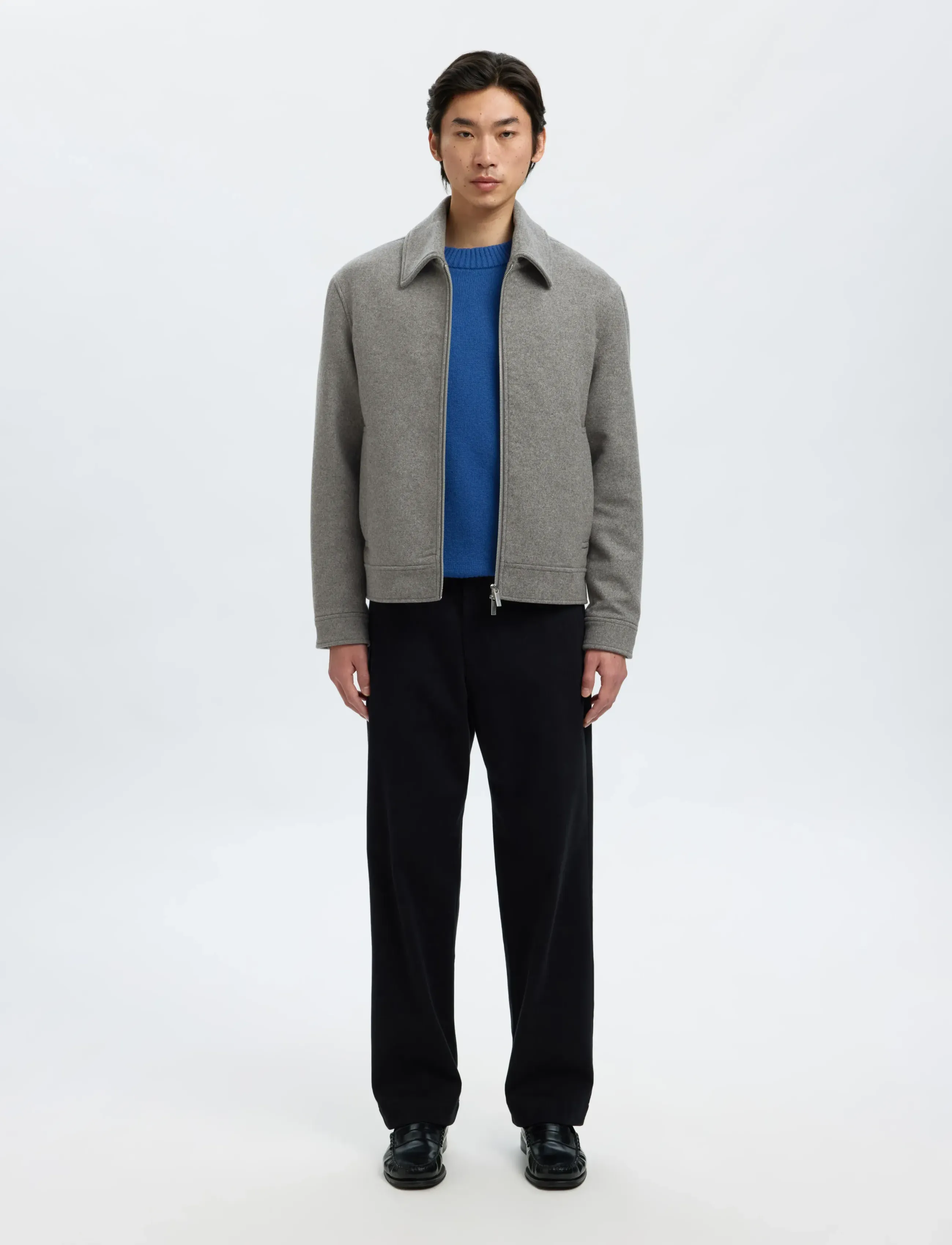 Selected - SLMPHILIP WOOL BLEND JKT NOOS - vestes - grey melange - 3