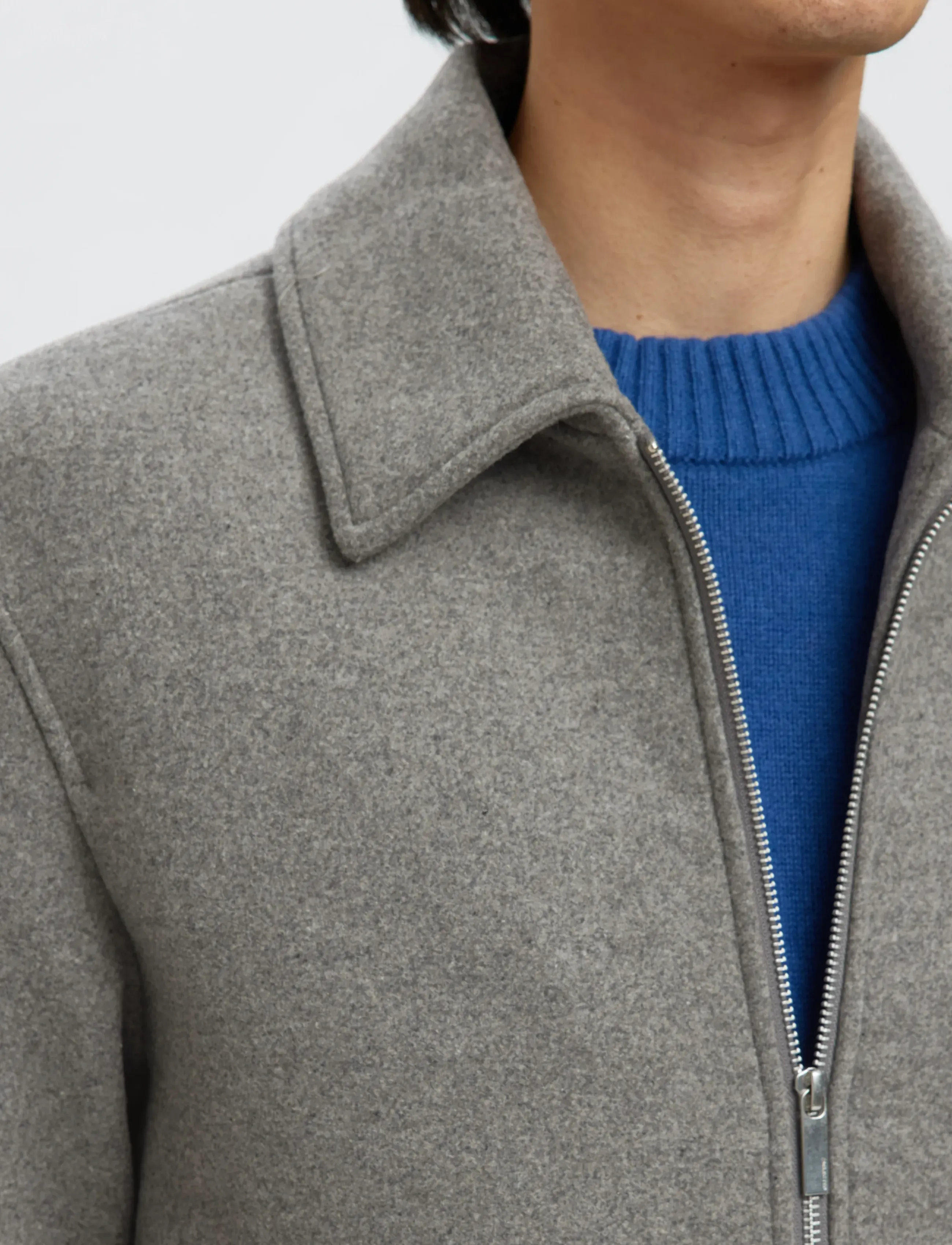 Selected - SLMPHILIP WOOL BLEND JKT NOOS - vestes - grey melange - 4