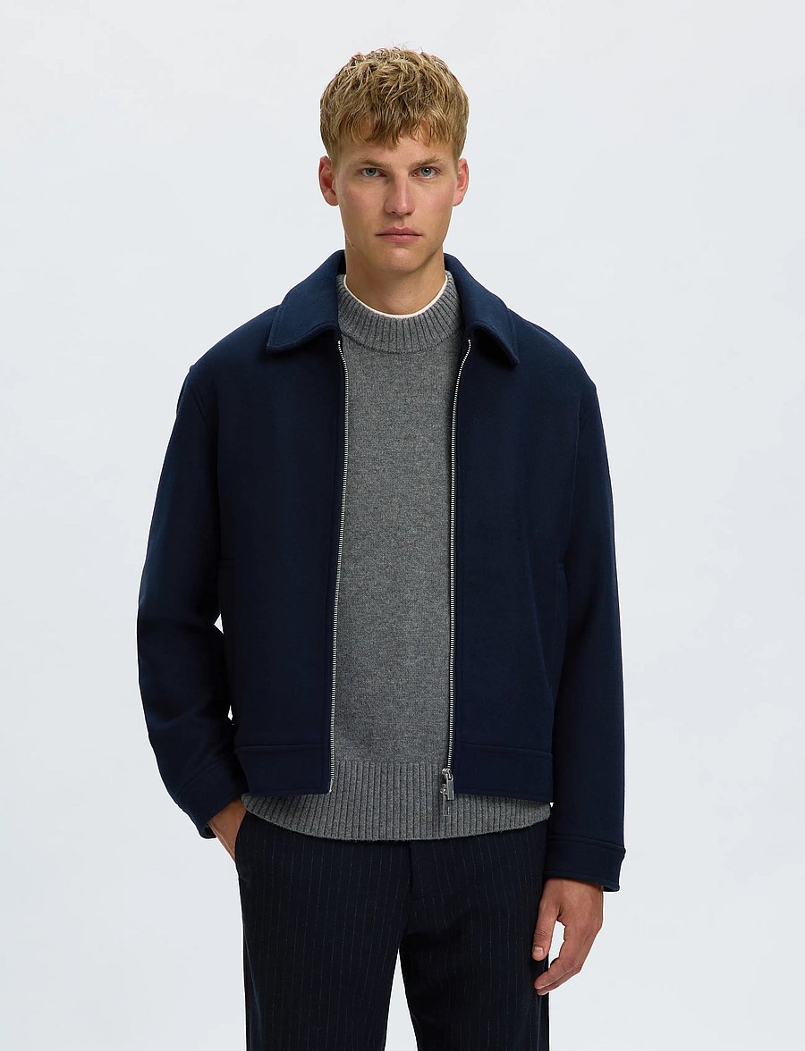 Selected - SLMPHILIP WOOL BLEND JKT NOOS - jackor - sky captain - 0