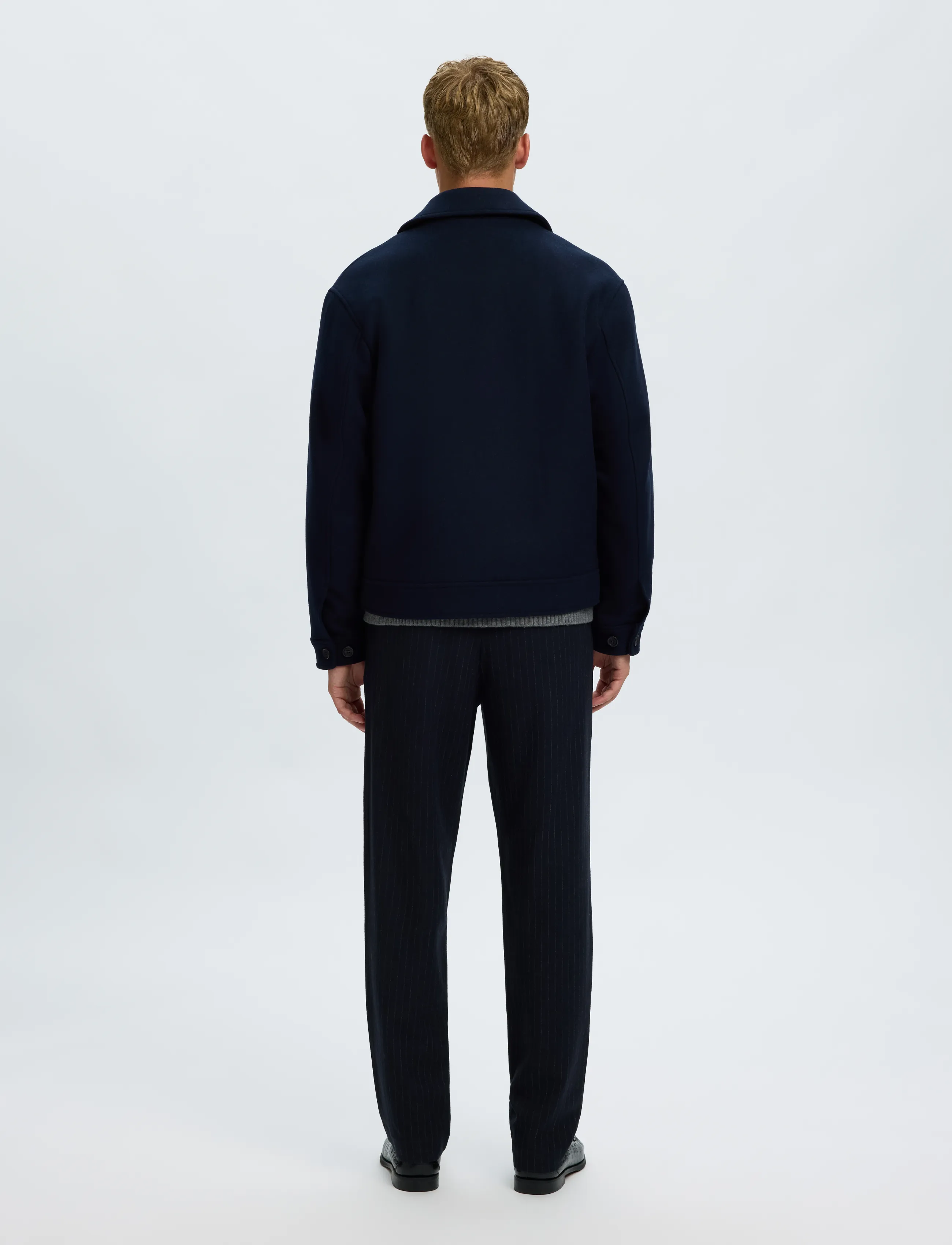 Selected - SLMPHILIP WOOL BLEND JKT NOOS - jackets - sky captain - 2