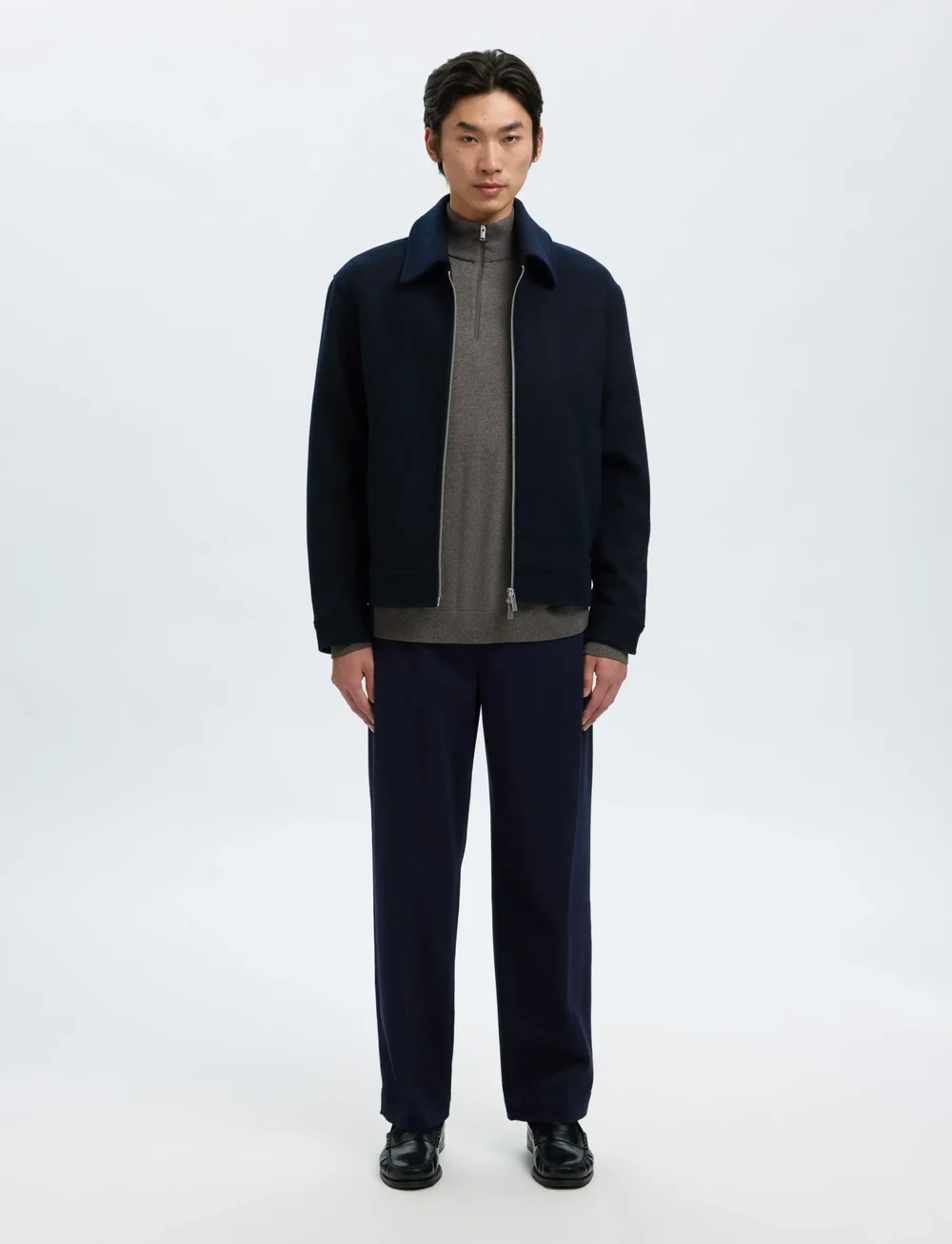 Selected - SLHPHILIP WOOL BLEND JKT NOOS - vinterjackor - sky captain - 3