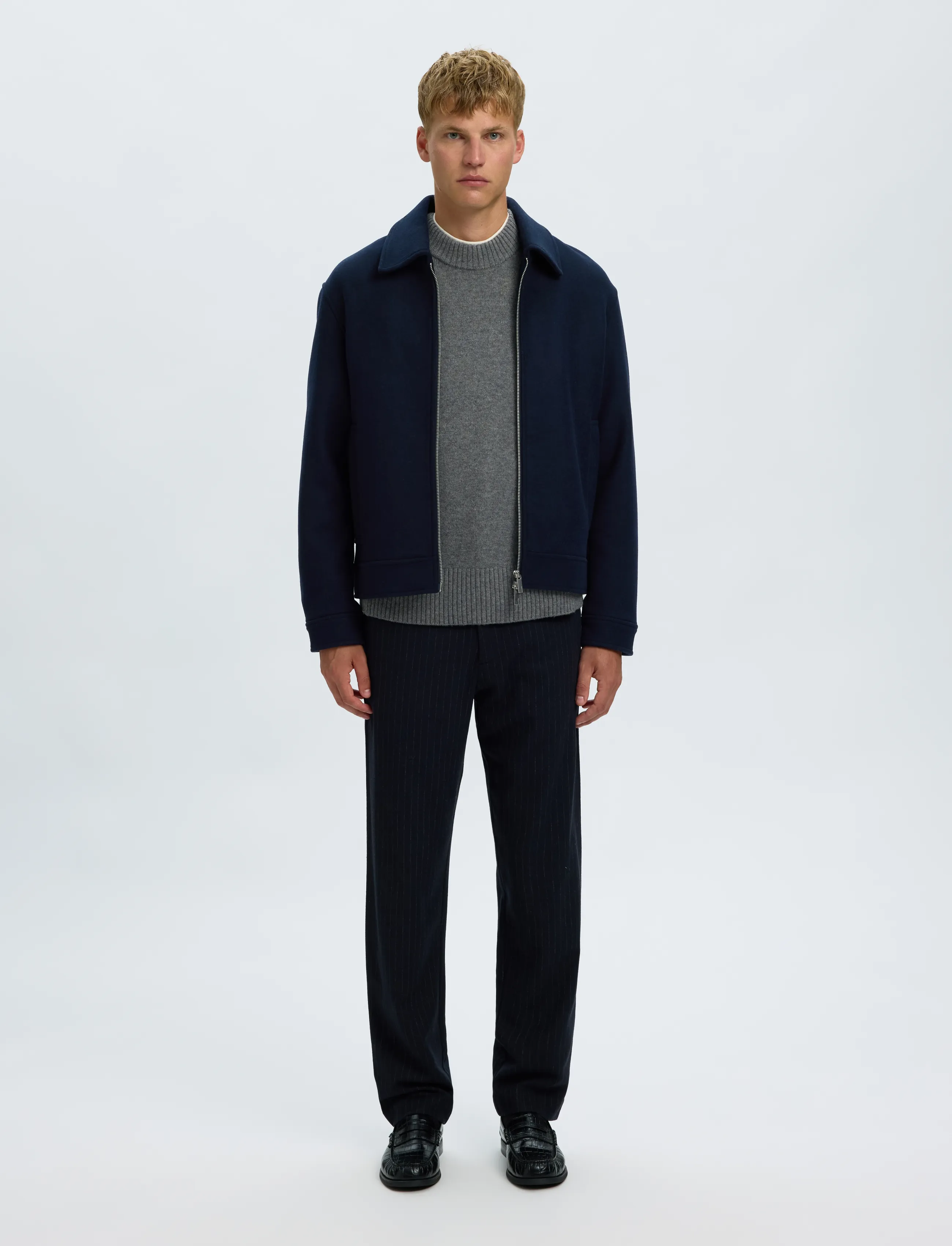 Selected - SLMPHILIP WOOL BLEND JKT NOOS - jackets - sky captain - 3