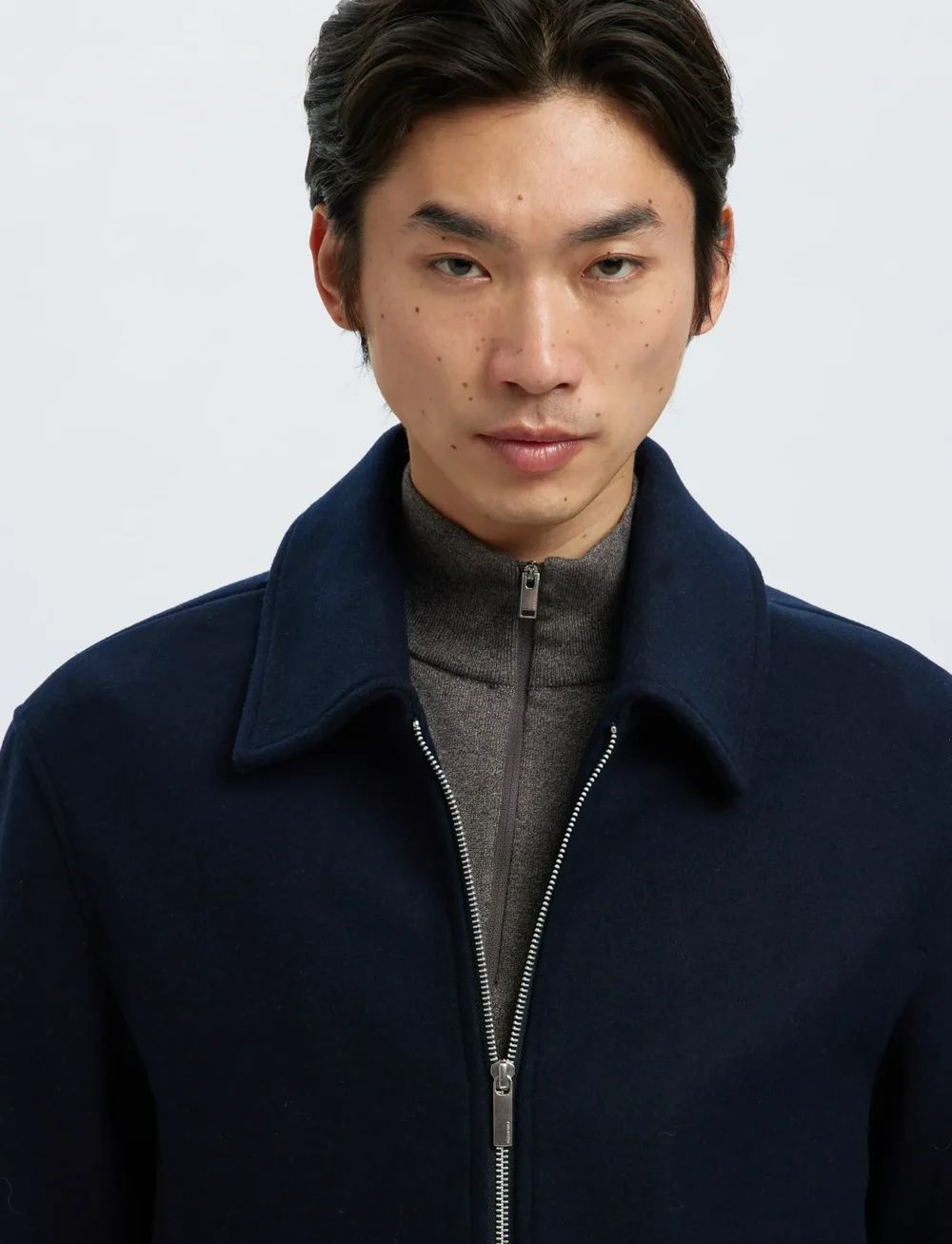 Selected - SLHPHILIP WOOL BLEND JKT NOOS - vinterjackor - sky captain - 4