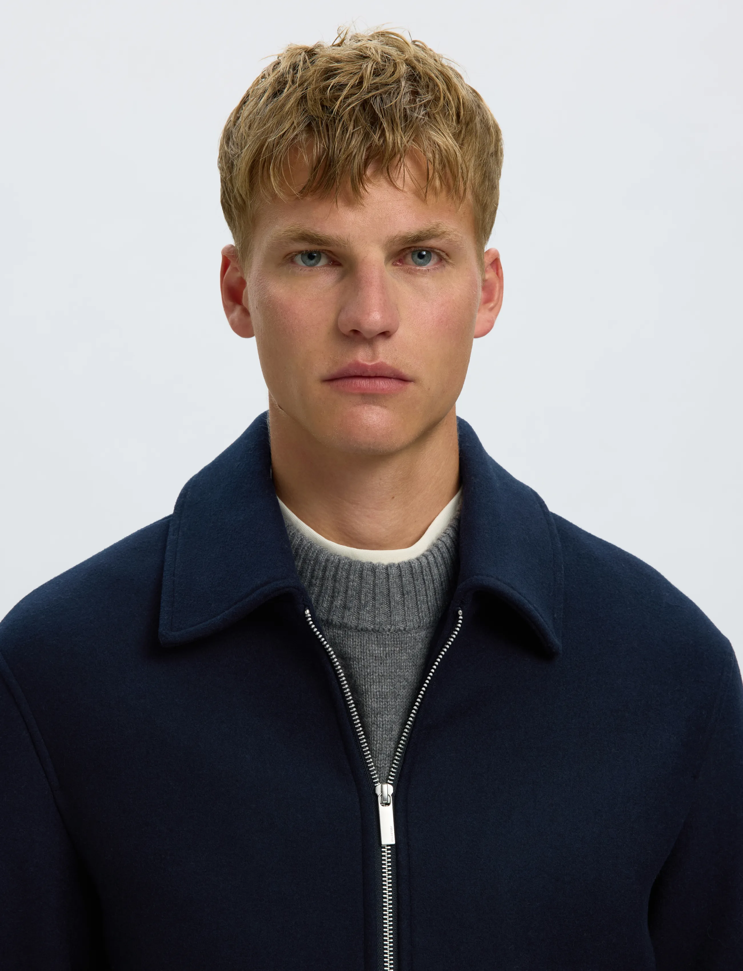 Selected - SLMPHILIP WOOL BLEND JKT NOOS - jackets - sky captain - 4